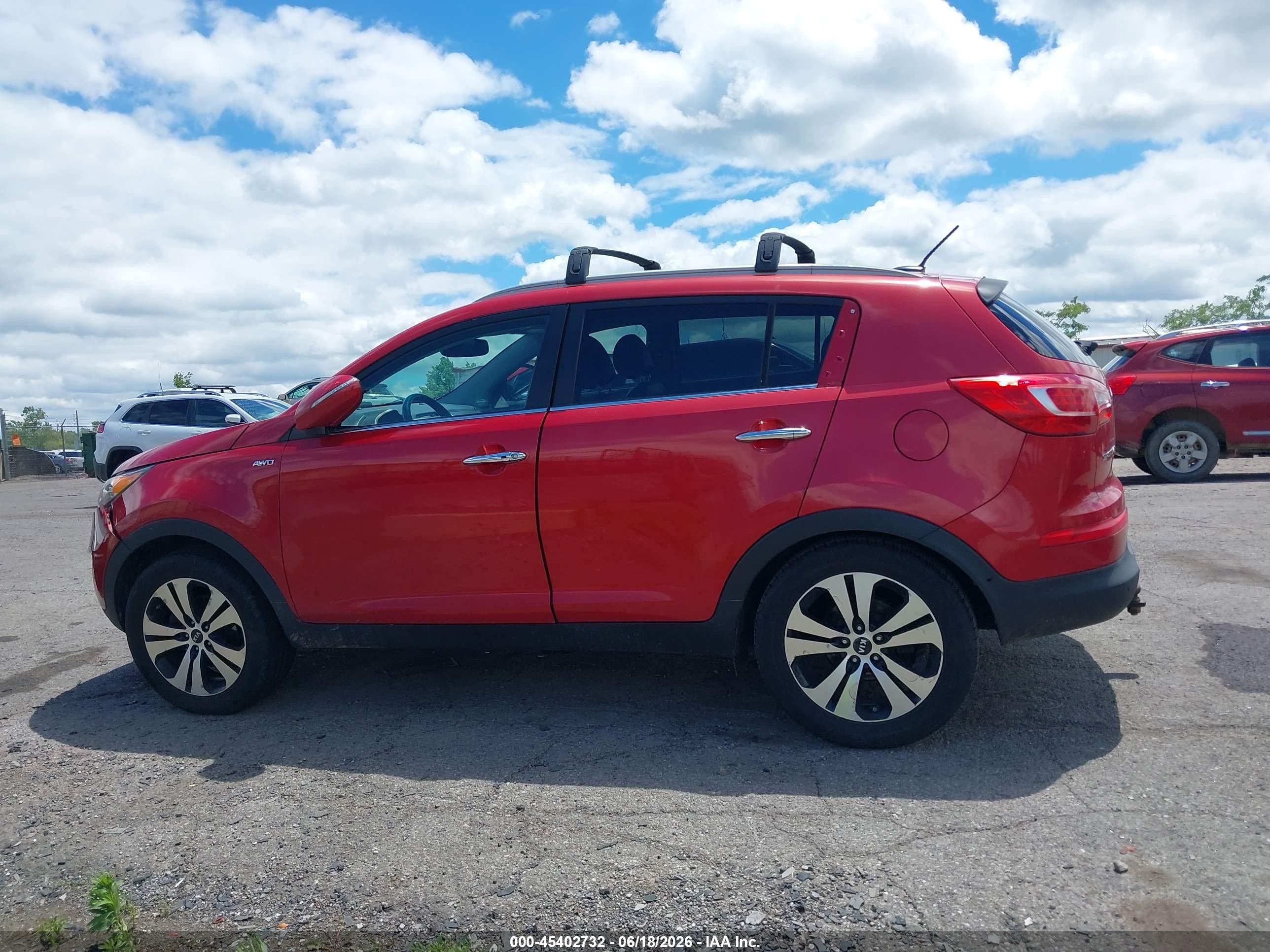 2012 Kia Sportage Ex Red vin: KNDPCCA28C7347868