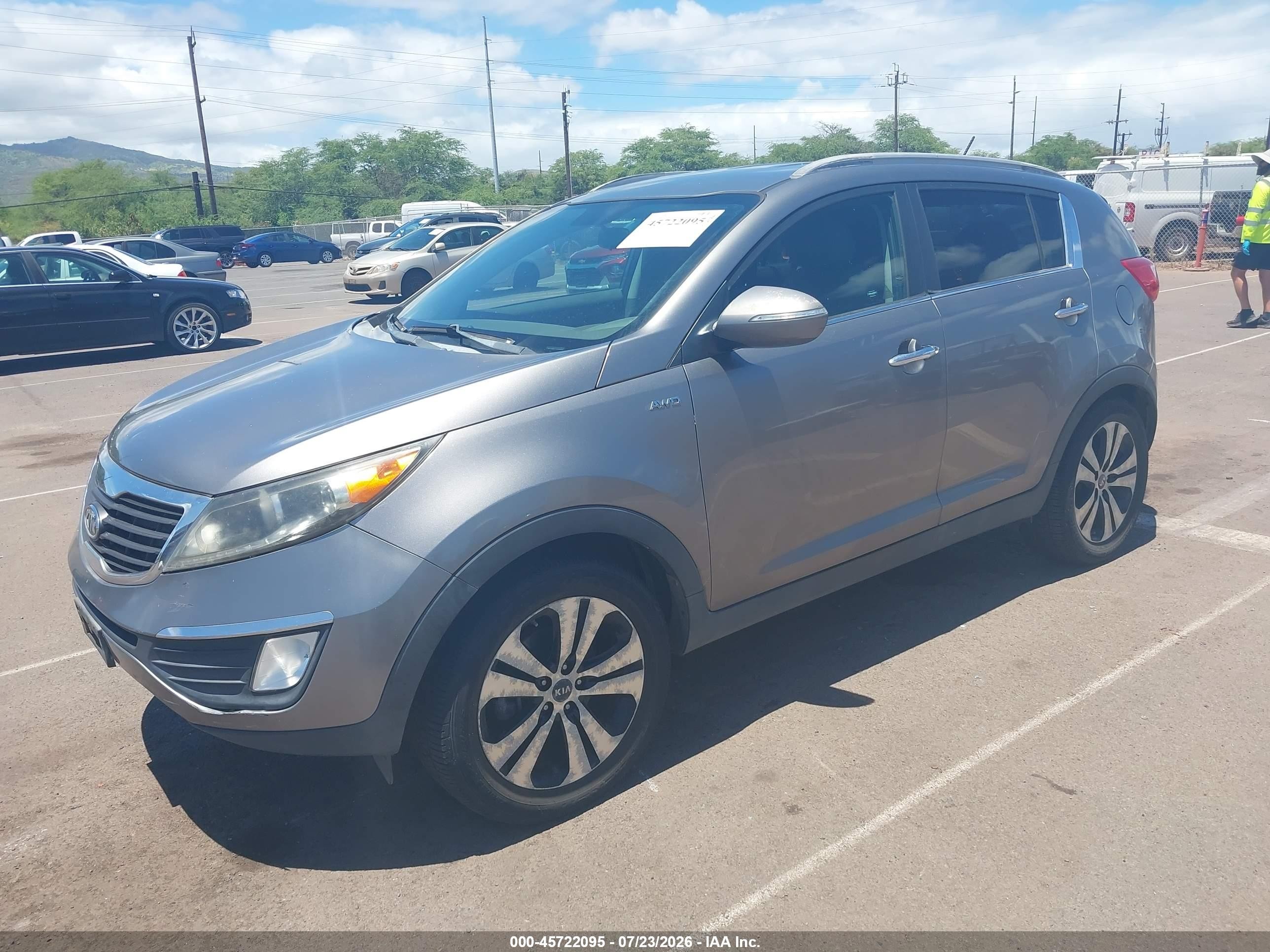 2012 Kia Sportage Ex Gray vin: KNDPCCA28C7348745