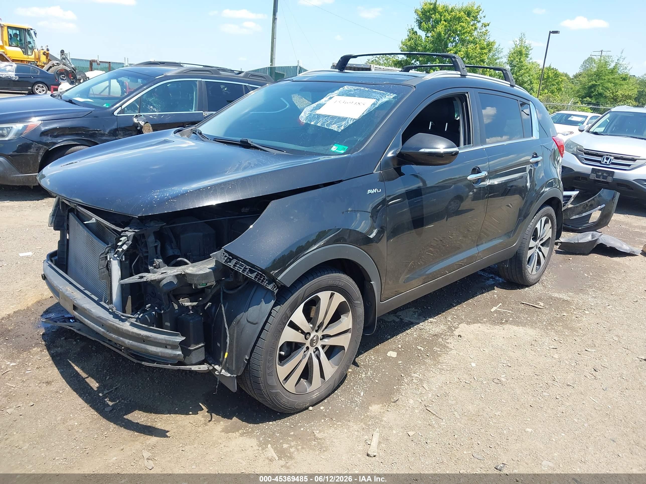 2013 Kia Sportage Ex Black vin: KNDPCCA29D7491365