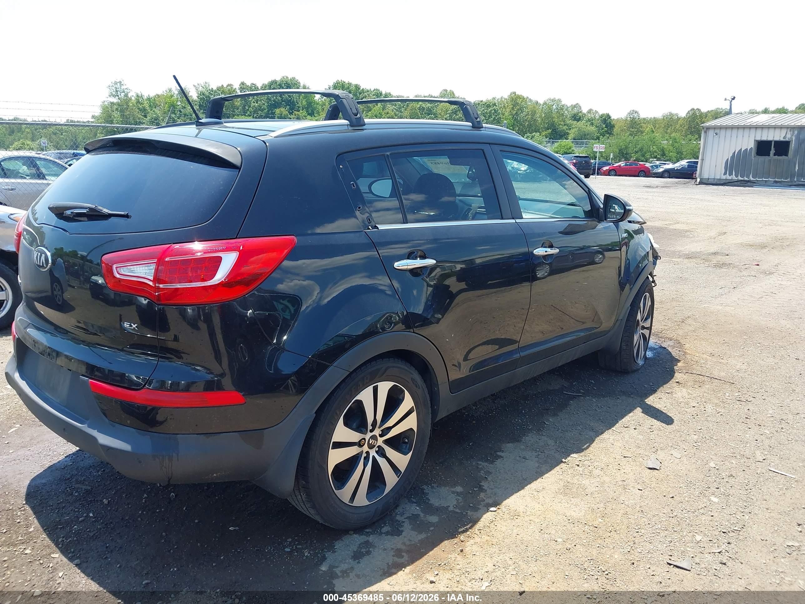 2013 Kia Sportage Ex Black vin: KNDPCCA29D7491365