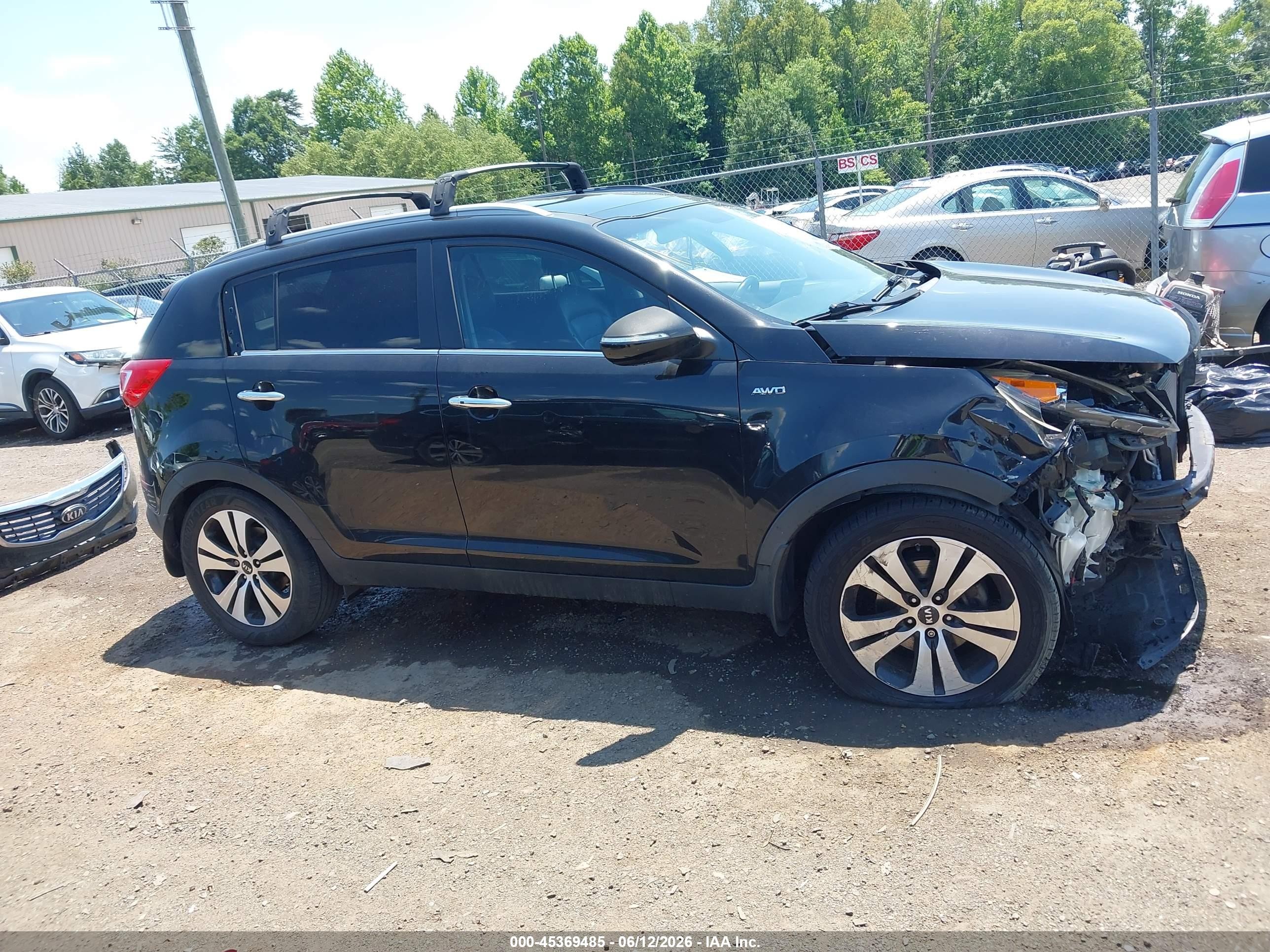 2013 Kia Sportage Ex Black vin: KNDPCCA29D7491365