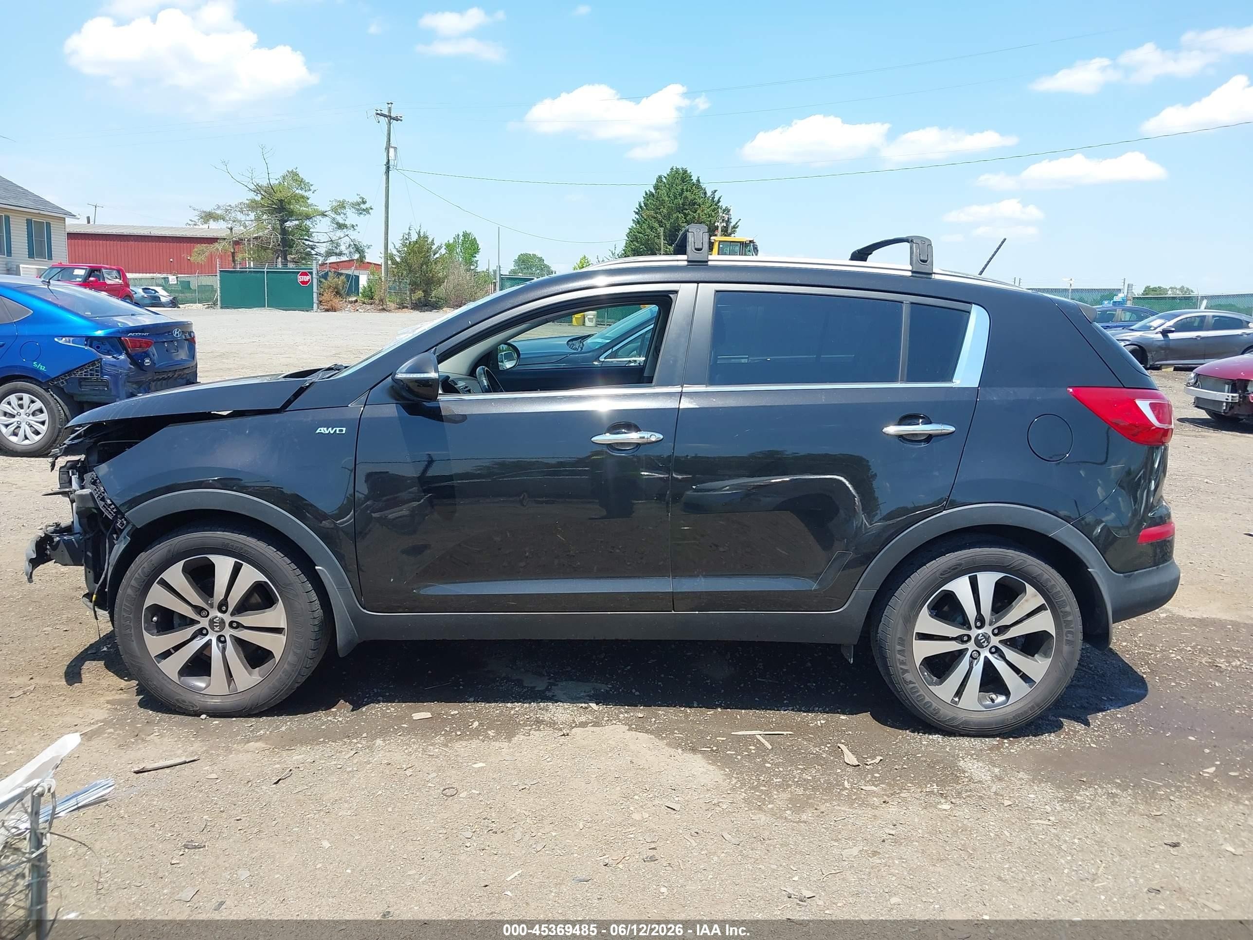 2013 Kia Sportage Ex Black vin: KNDPCCA29D7491365