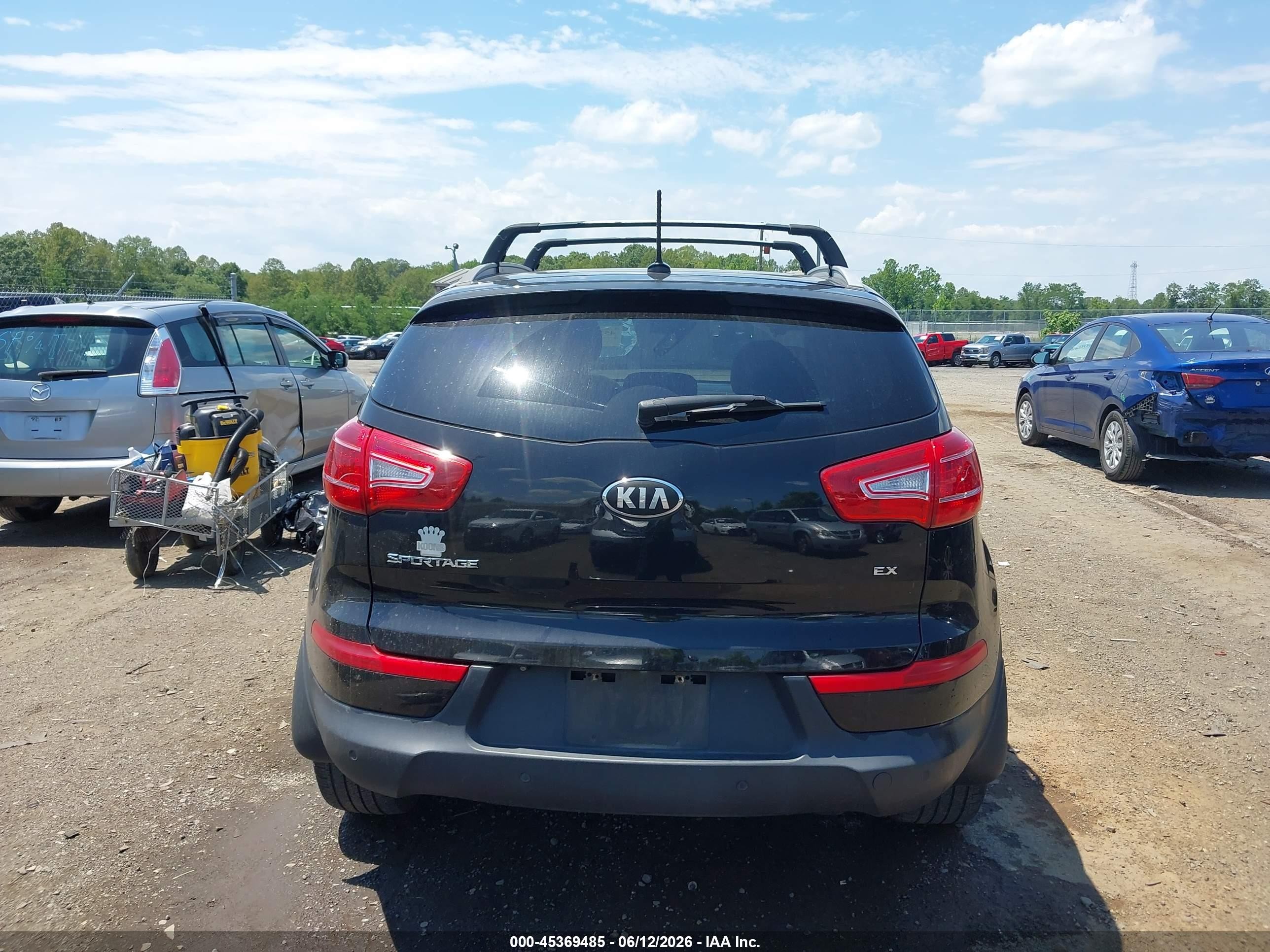 2013 Kia Sportage Ex Black vin: KNDPCCA29D7491365