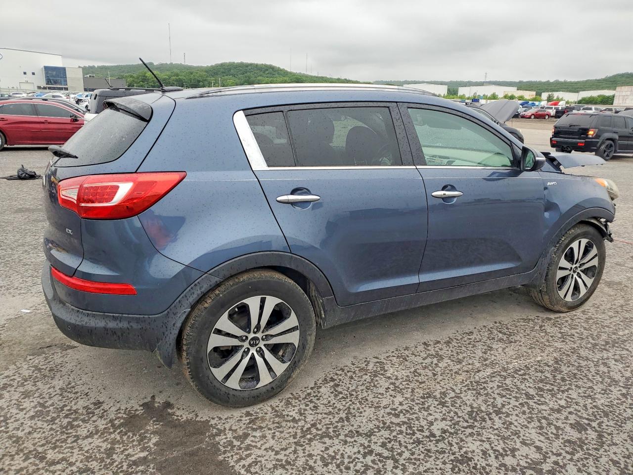 2013 Kia Sportage Ex Blue vin: KNDPCCA29D7539561