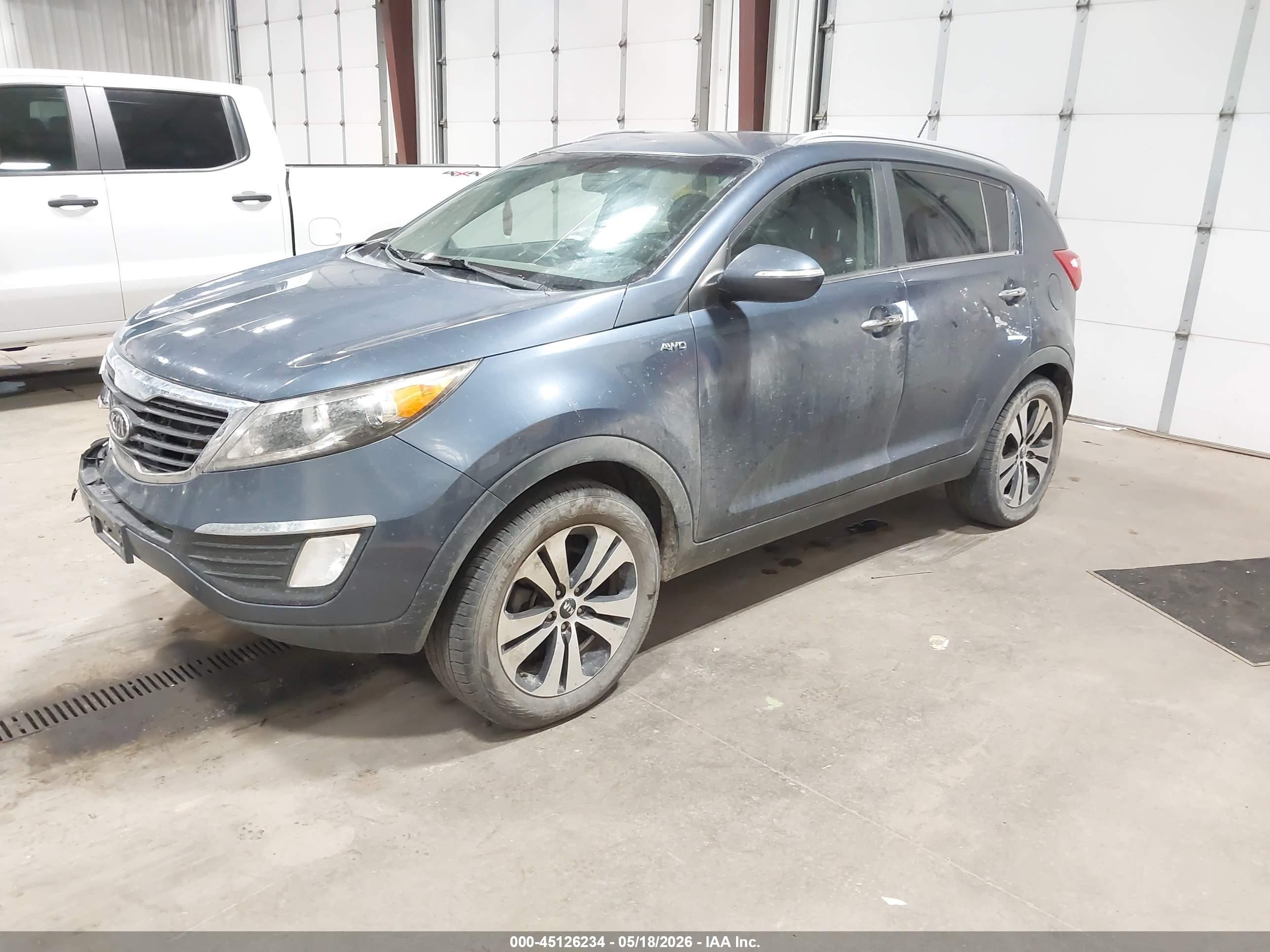 2012 Kia Sportage Ex Light Blue vin: KNDPCCA2XC7349489