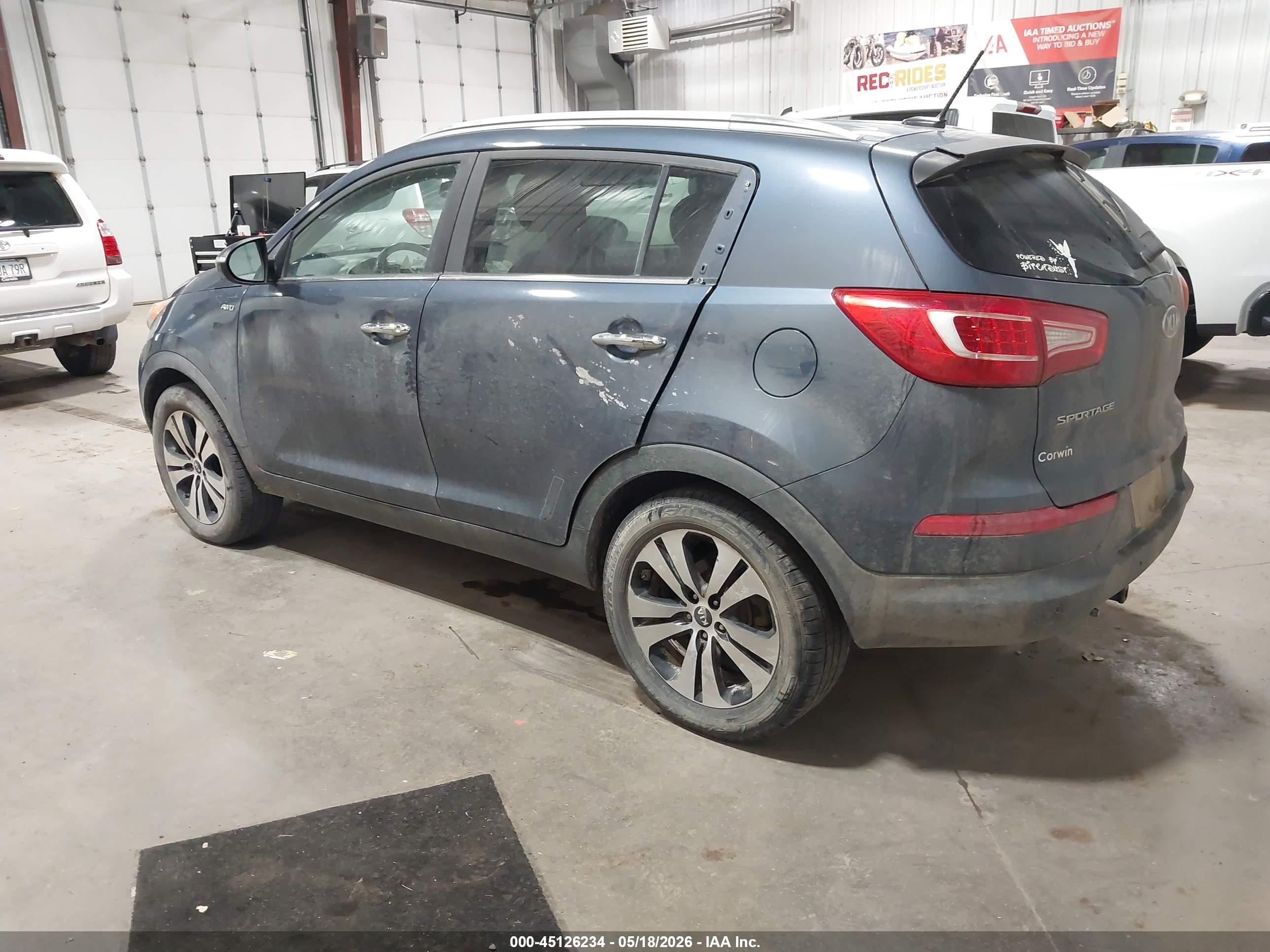 2012 Kia Sportage Ex Light Blue vin: KNDPCCA2XC7349489