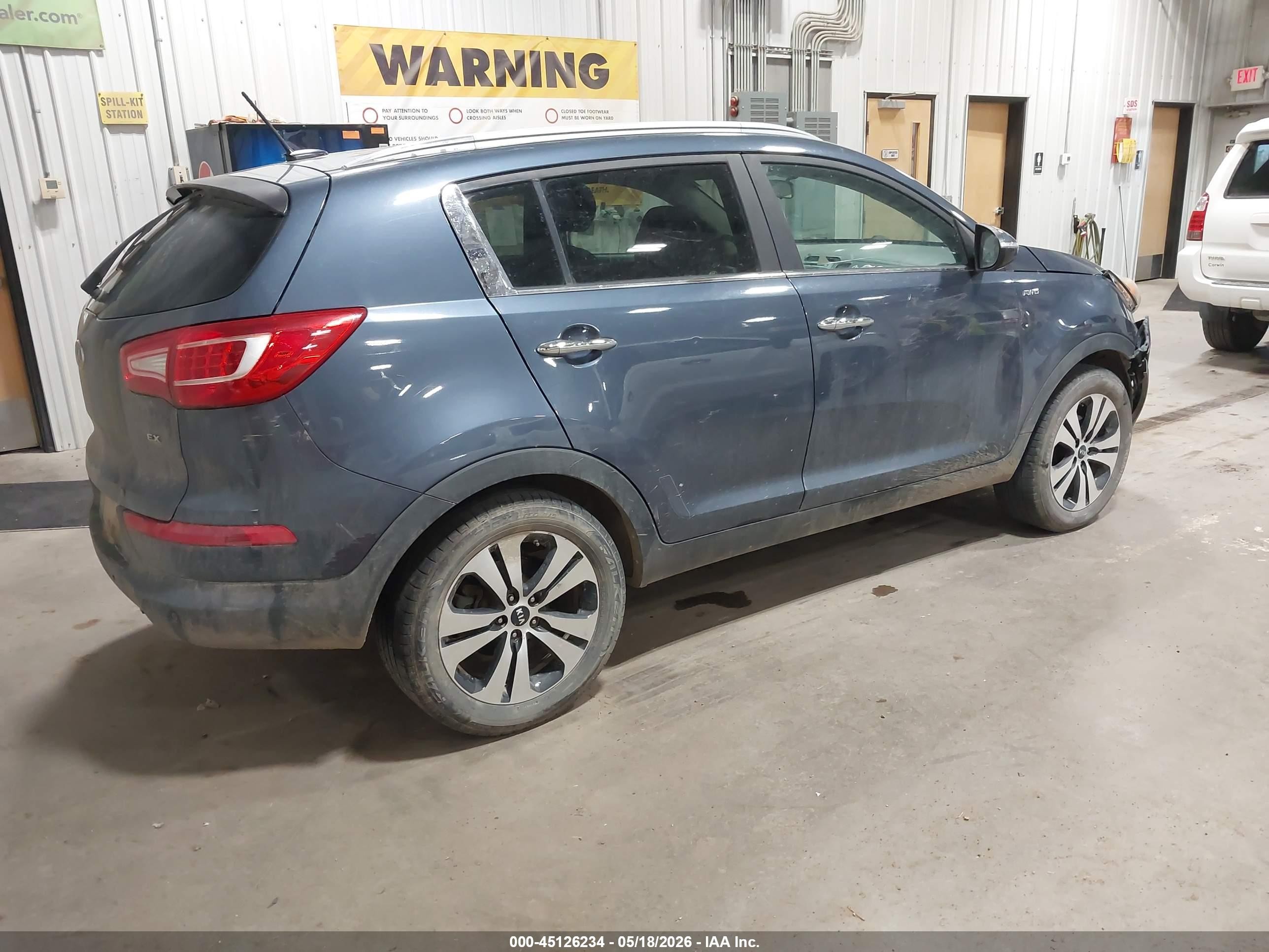 2012 Kia Sportage Ex Light Blue vin: KNDPCCA2XC7349489