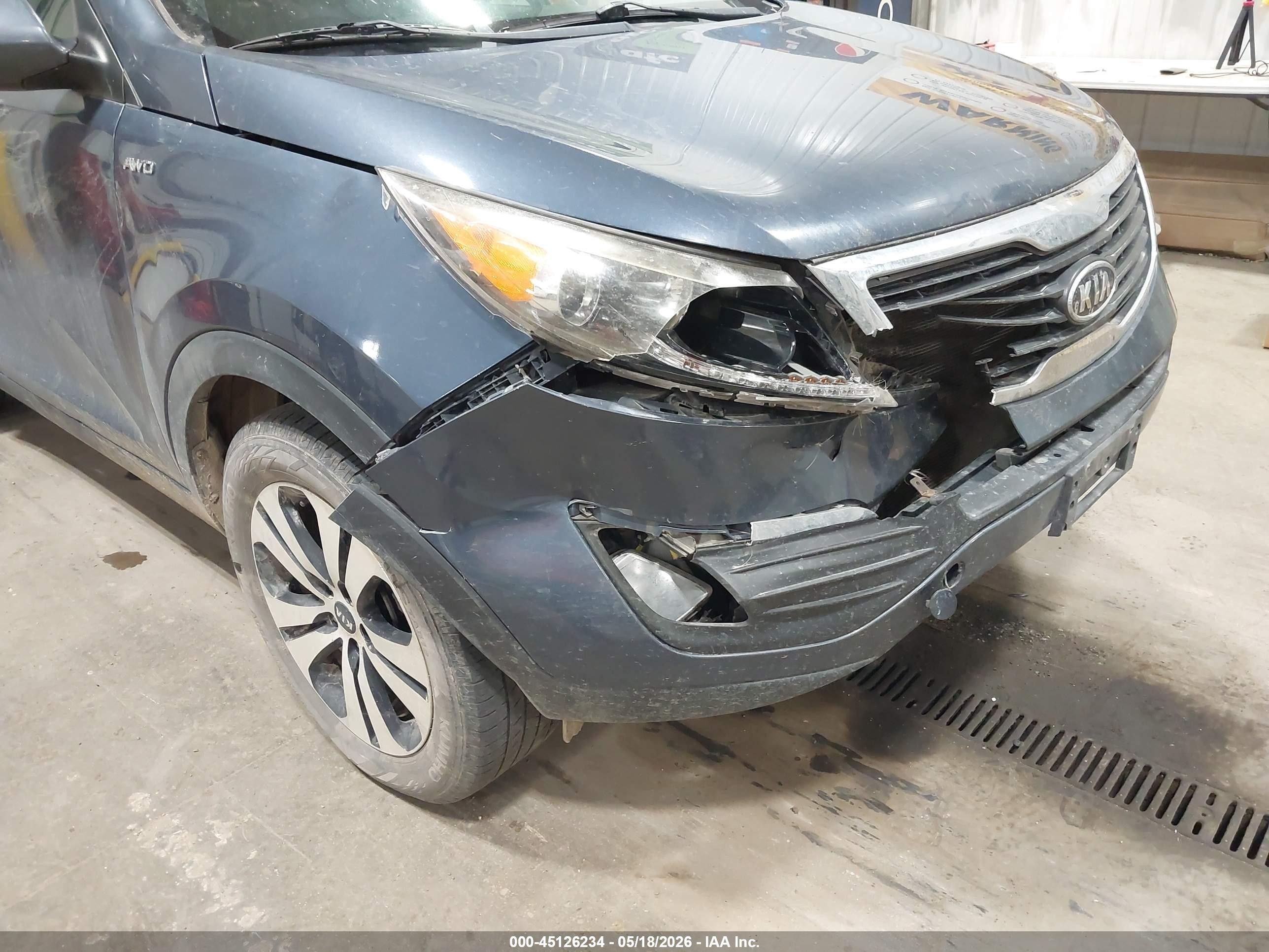 2012 Kia Sportage Ex Light Blue vin: KNDPCCA2XC7349489