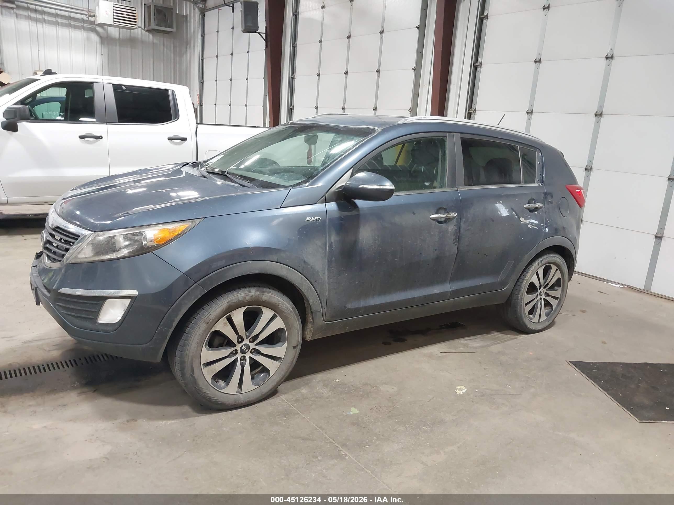 2012 Kia Sportage Ex Light Blue vin: KNDPCCA2XC7349489