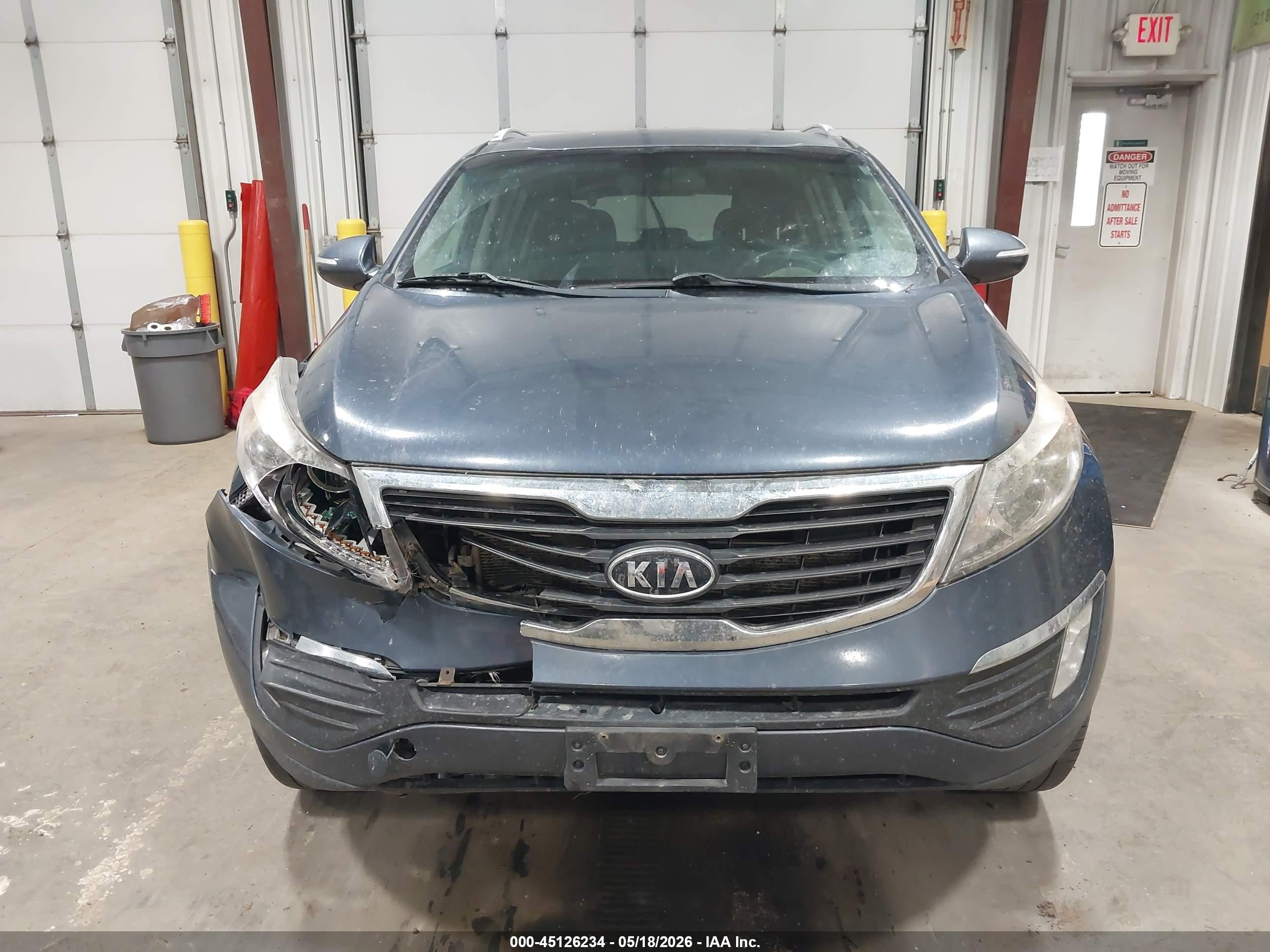 2012 Kia Sportage Ex Light Blue vin: KNDPCCA2XC7349489