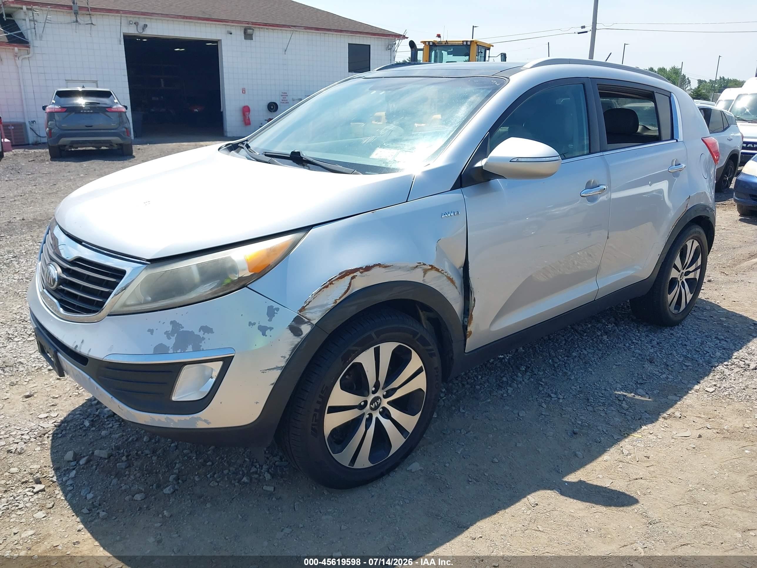 2013 Kia Sportage Ex Silver vin: KNDPCCA2XD7482917