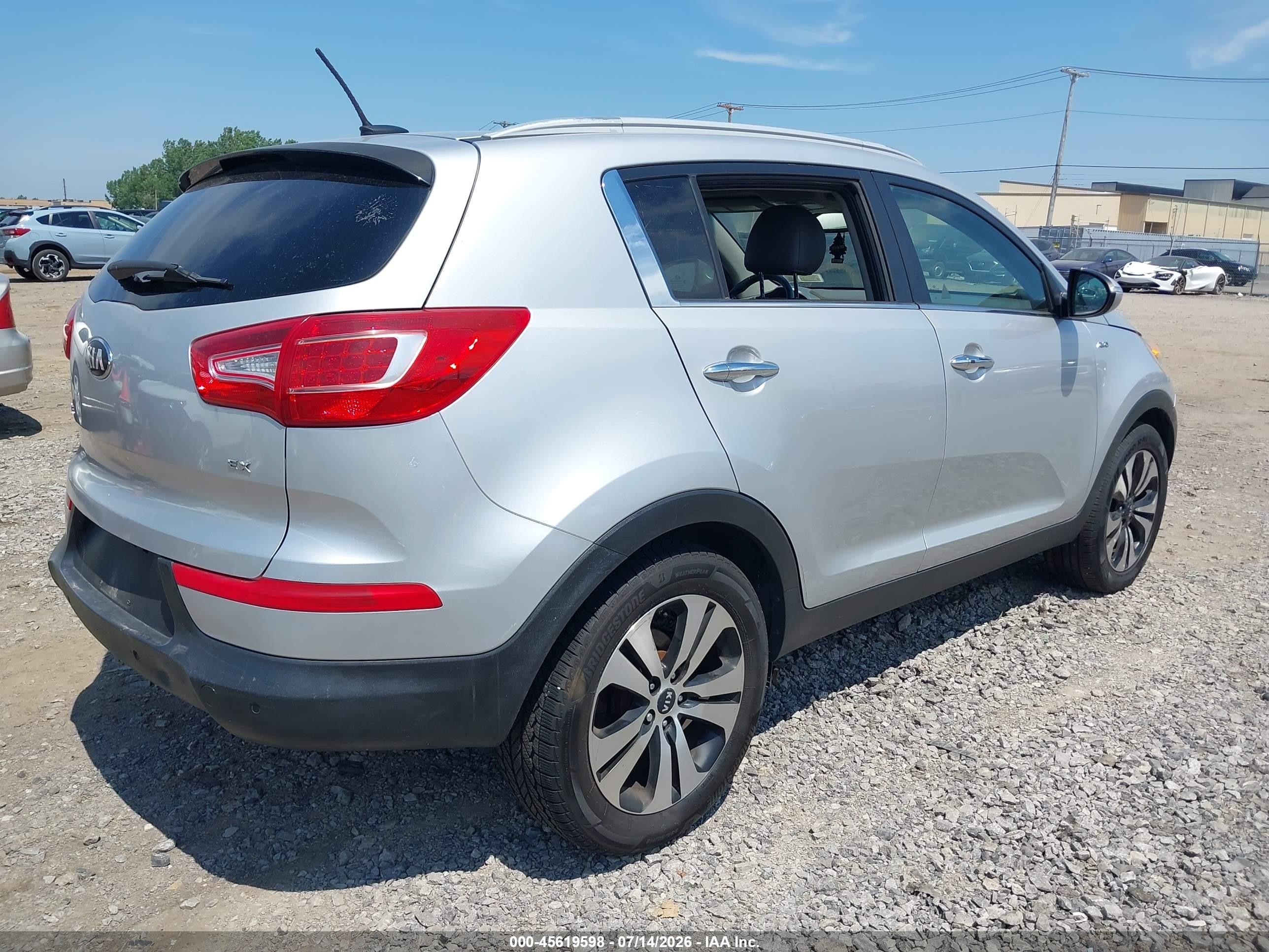 2013 Kia Sportage Ex Silver vin: KNDPCCA2XD7482917