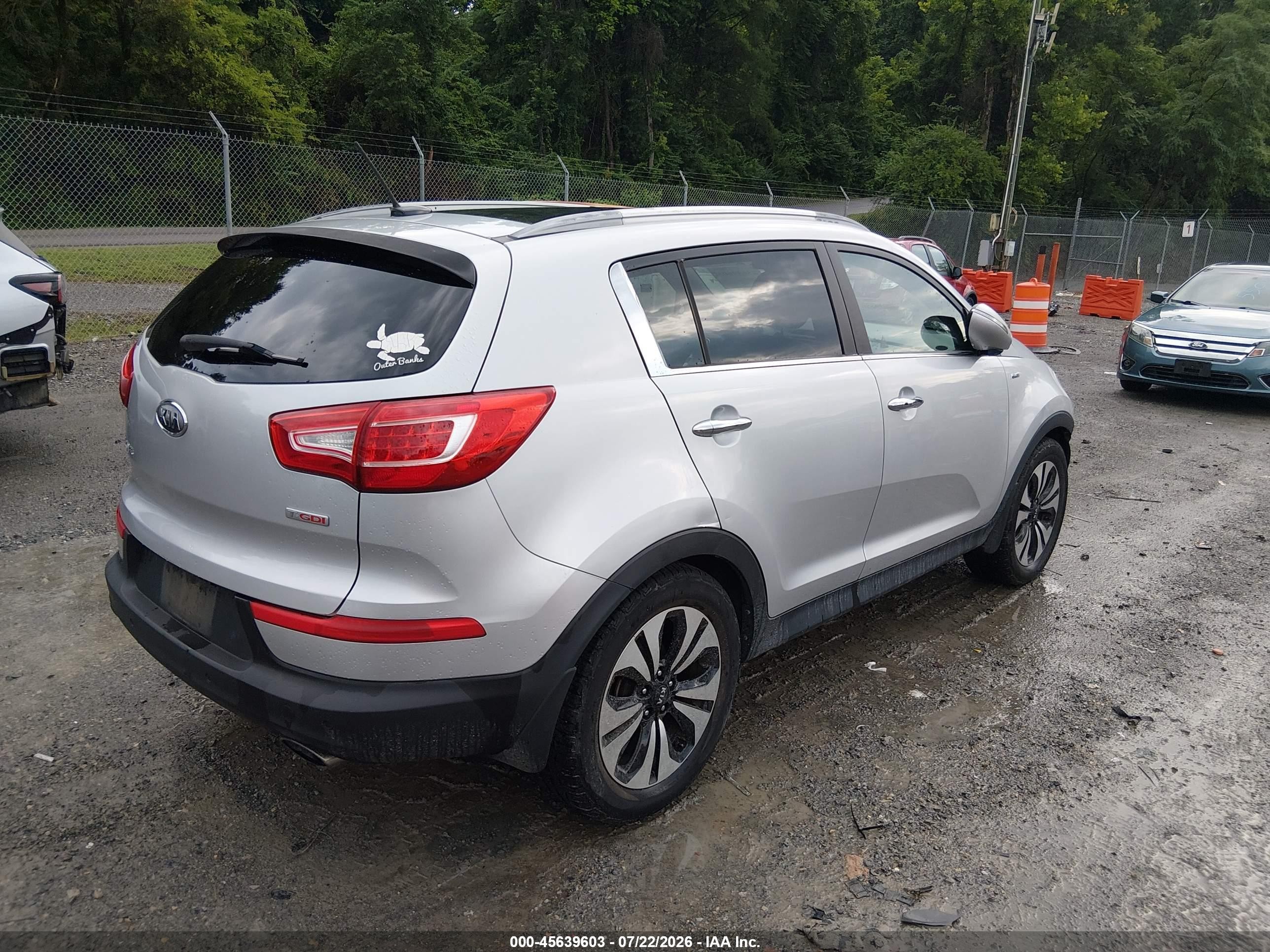 2012 Kia Sportage Sx Silver vin: KNDPCCA60C7282341