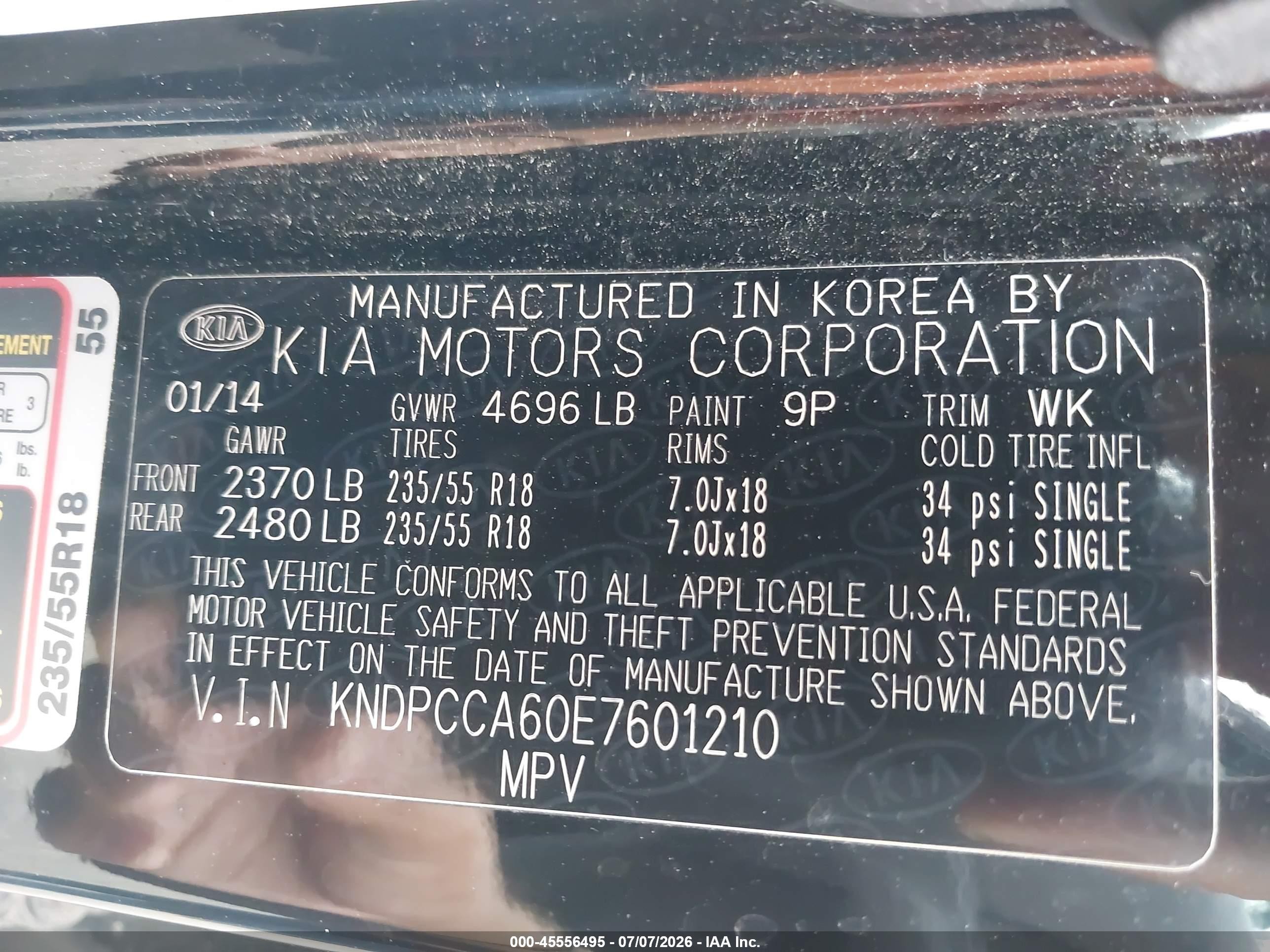 2014 Kia Sportage Sx Black vin: KNDPCCA60E7601210