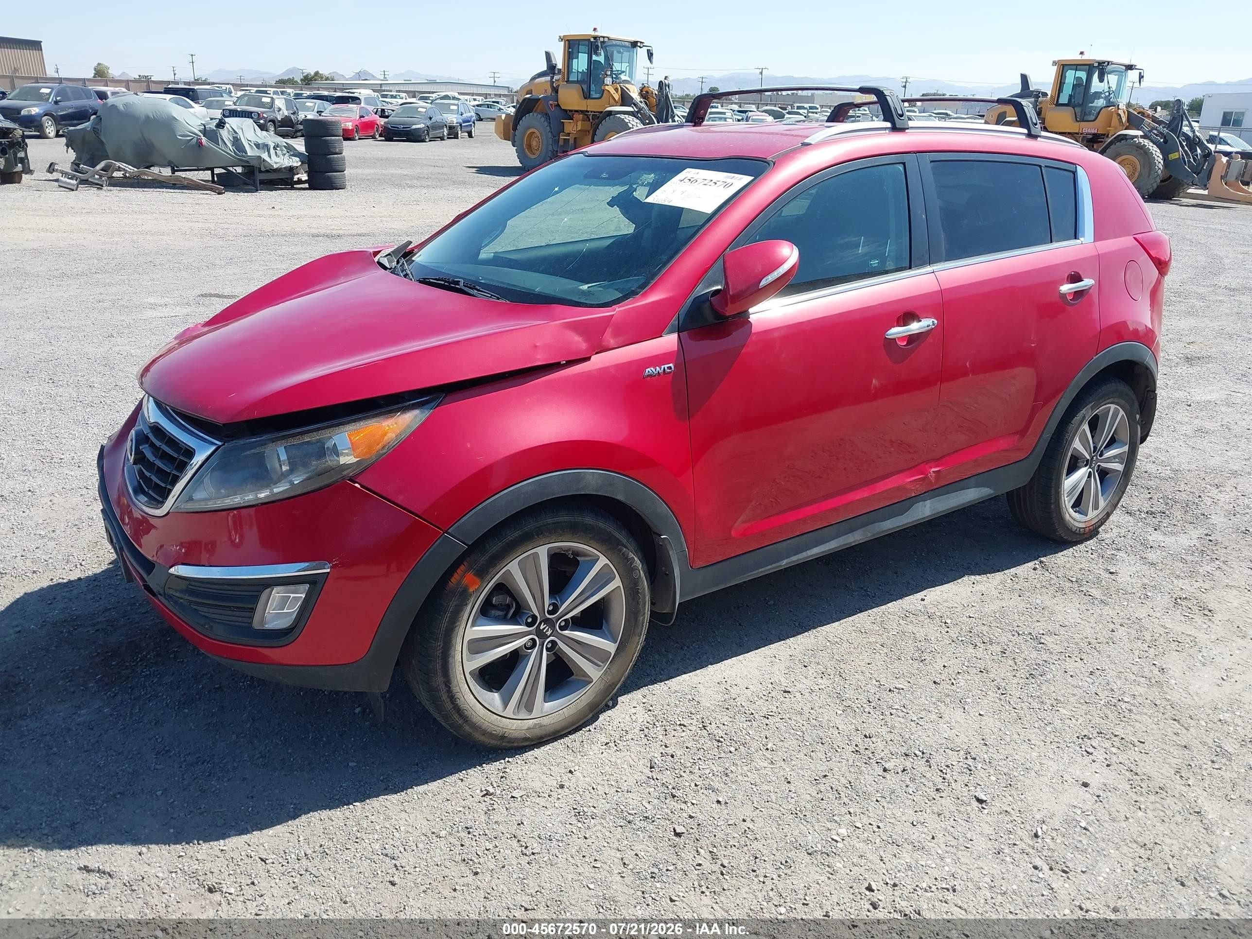2014 Kia Sportage Sx Red vin: KNDPCCA60E7653727