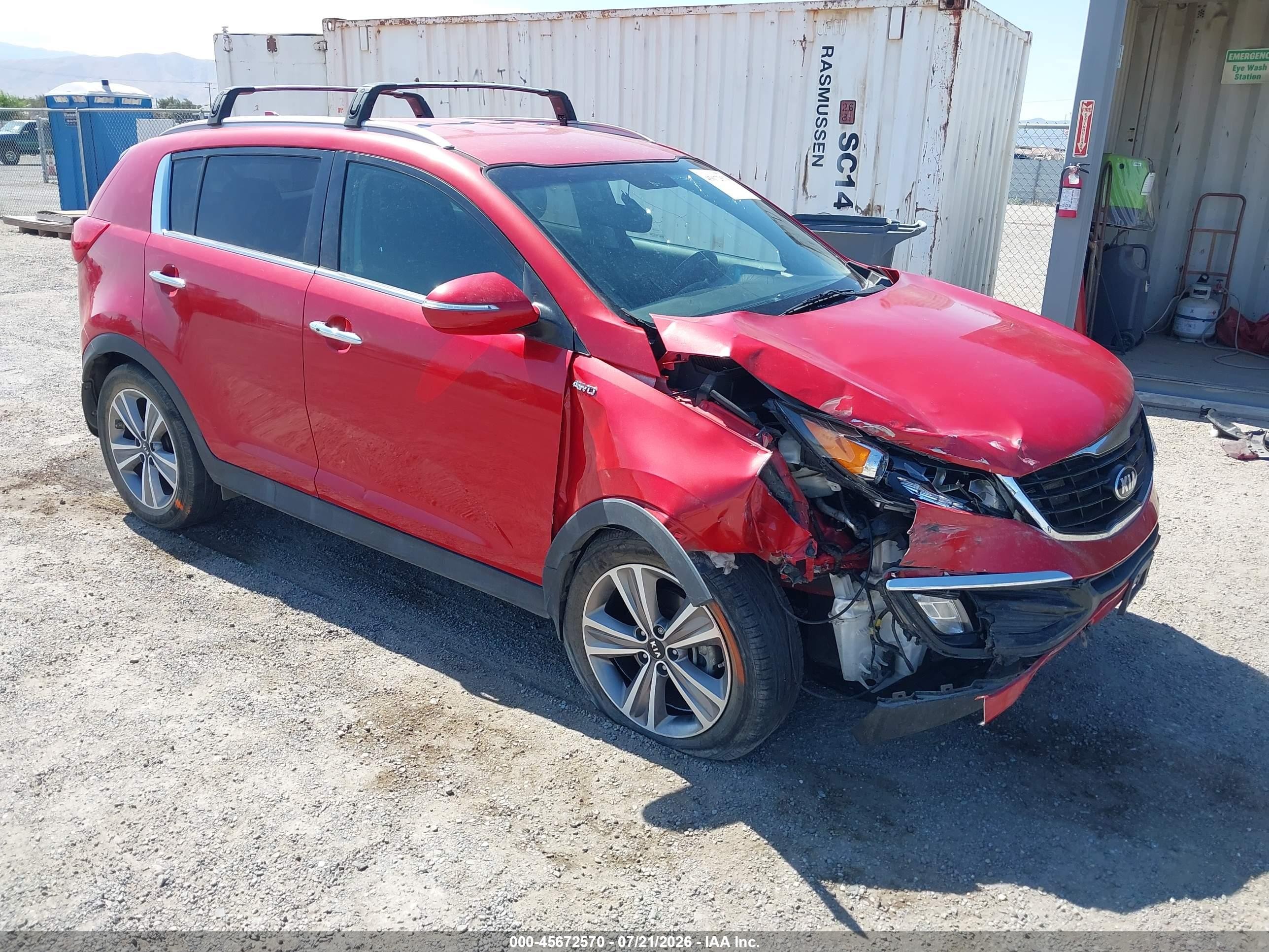 2014 Kia Sportage Sx Red vin: KNDPCCA60E7653727