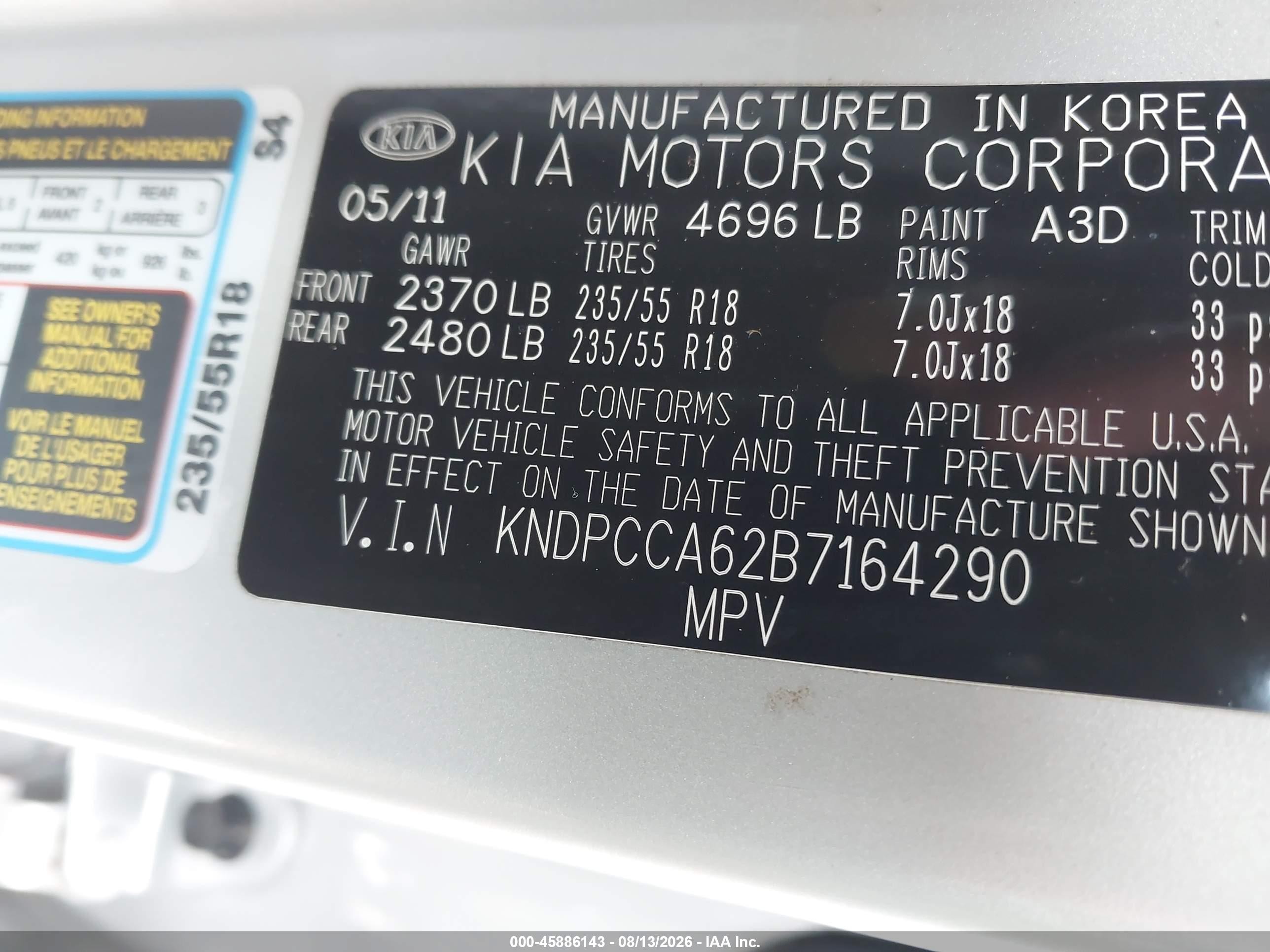 2011 Kia Sportage Sx Silver vin: KNDPCCA62B7164290
