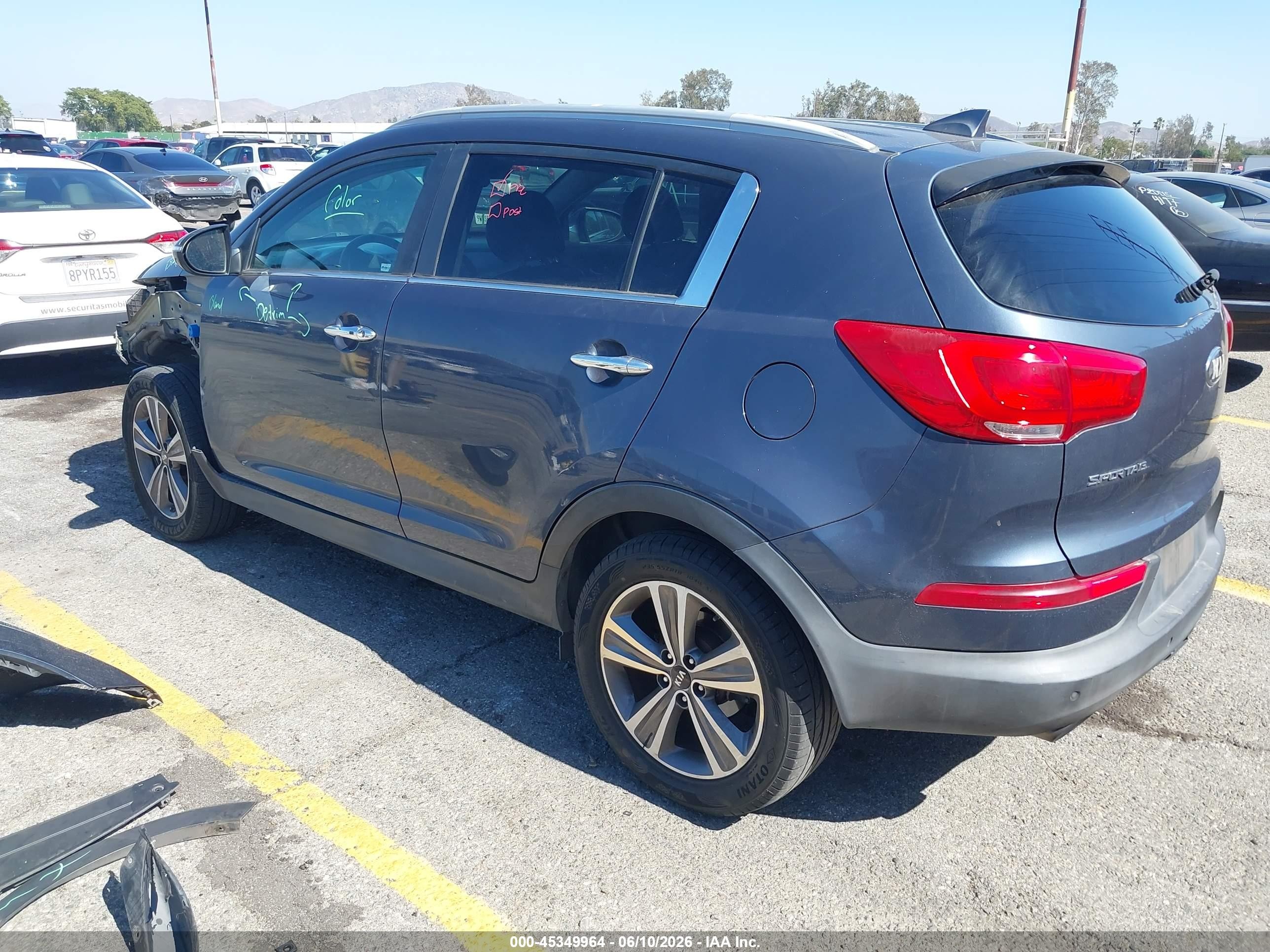 2014 Kia Sportage Sx Blue vin: KNDPCCA62E7654183