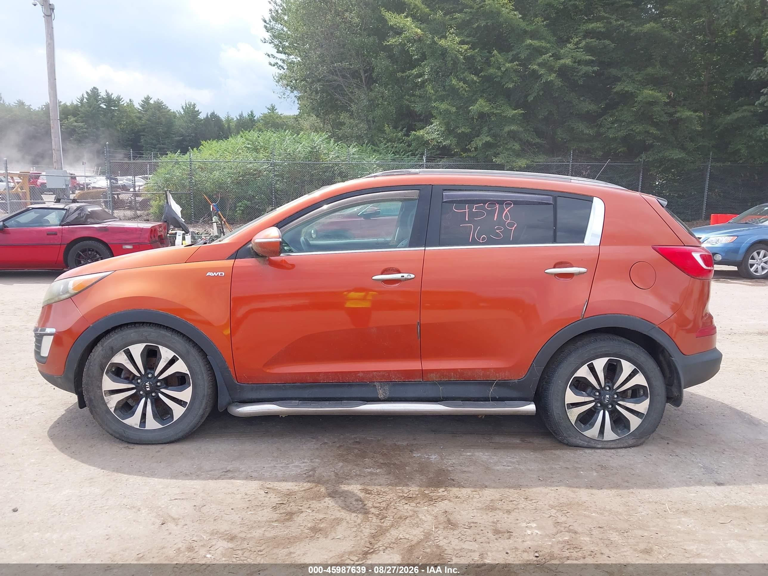 2011 Kia Sportage Sx Orange vin: KNDPCCA65B7167300