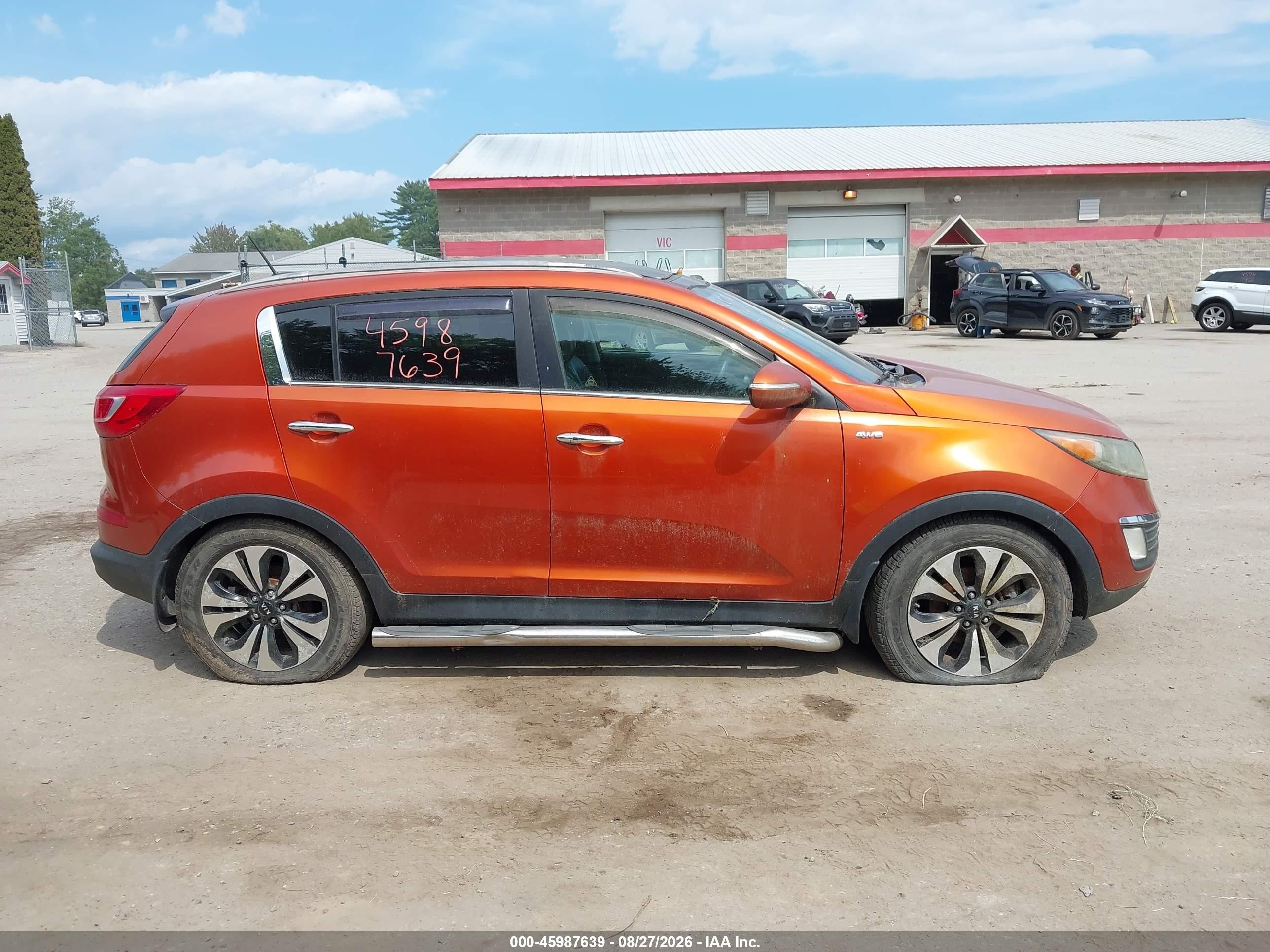 2011 Kia Sportage Sx Orange vin: KNDPCCA65B7167300