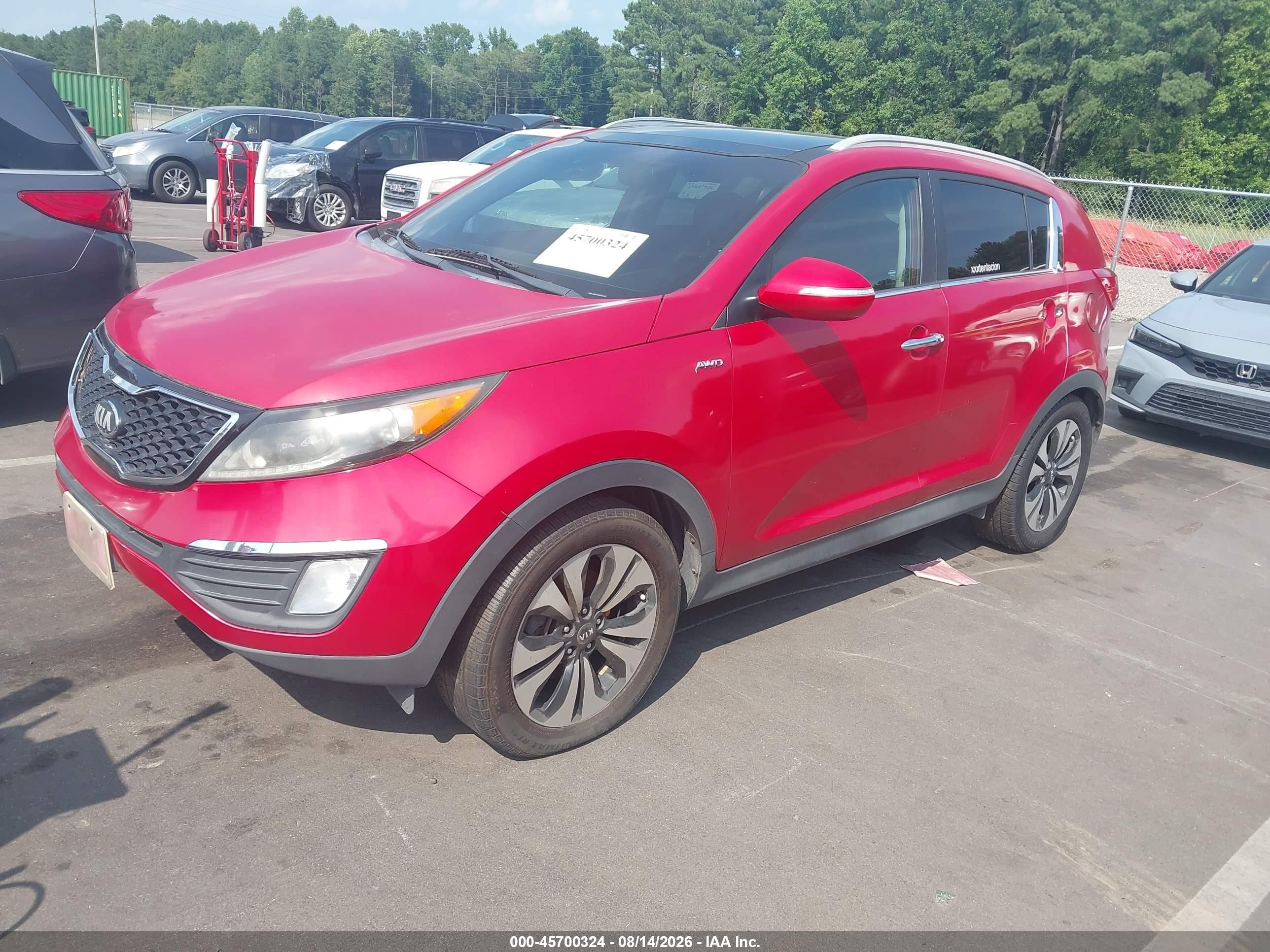 2013 Kia Sportage Sx Красный vin: KNDPCCA65D7384235