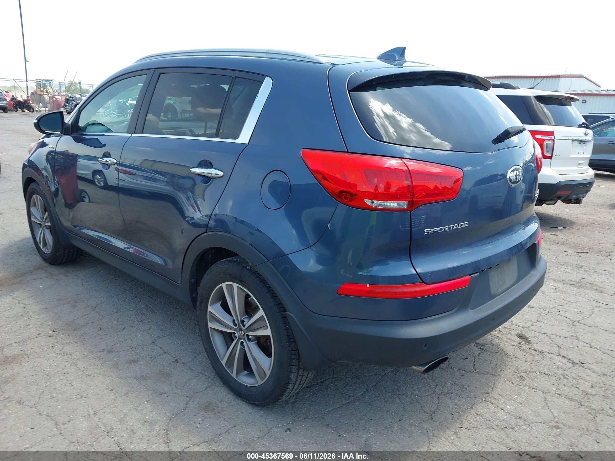 2014 Kia Sportage Sx Blue vin: KNDPCCA65E7664934