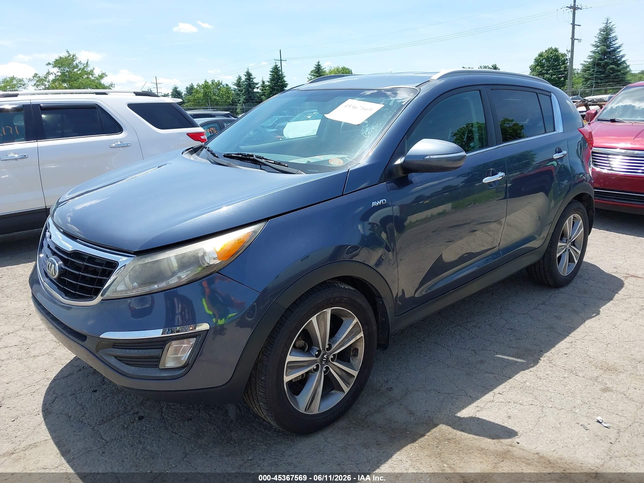 2014 Kia Sportage Sx Blue vin: KNDPCCA65E7664934