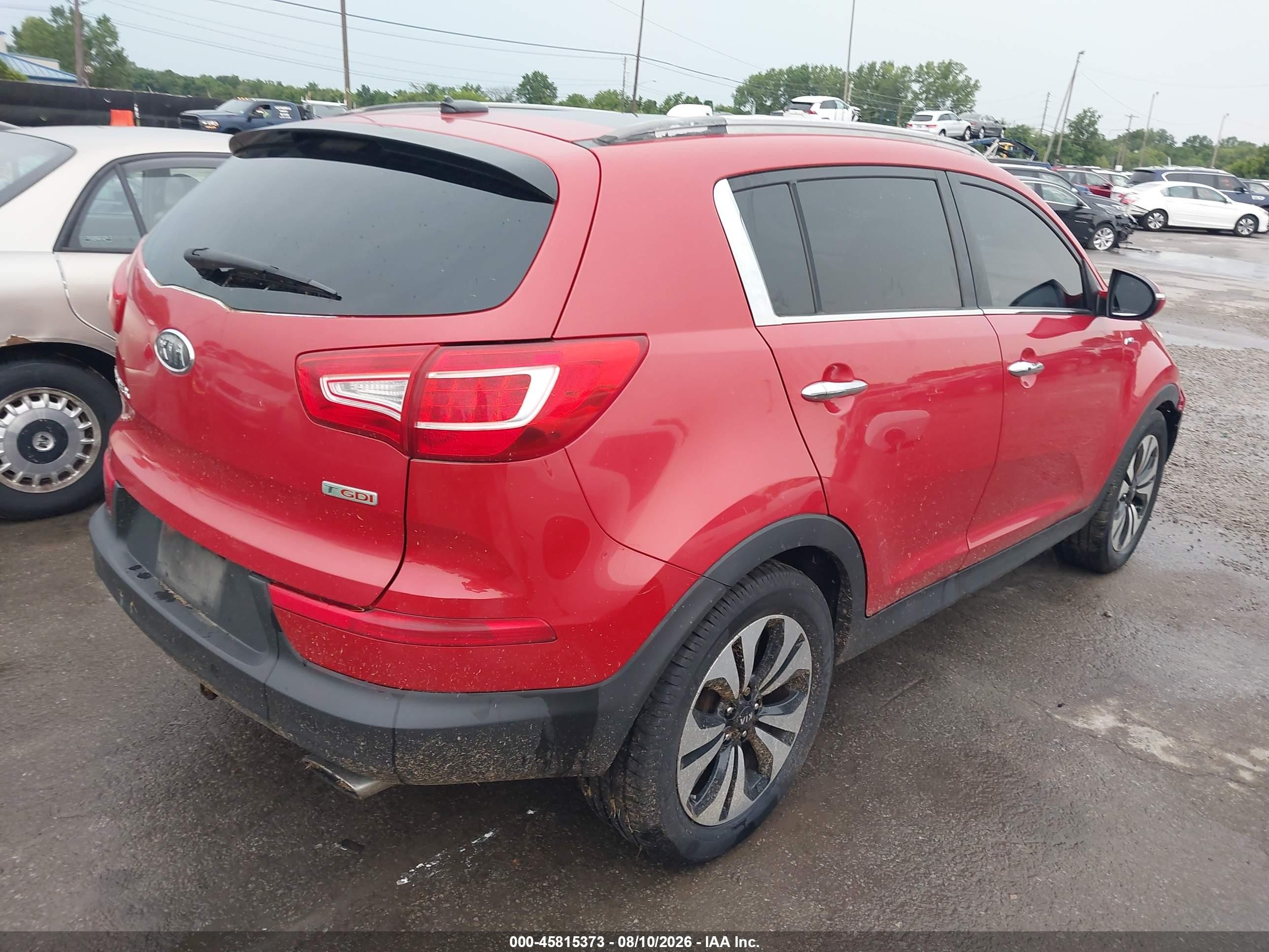 2011 Kia Sportage Sx Red vin: KNDPCCA66B7121569