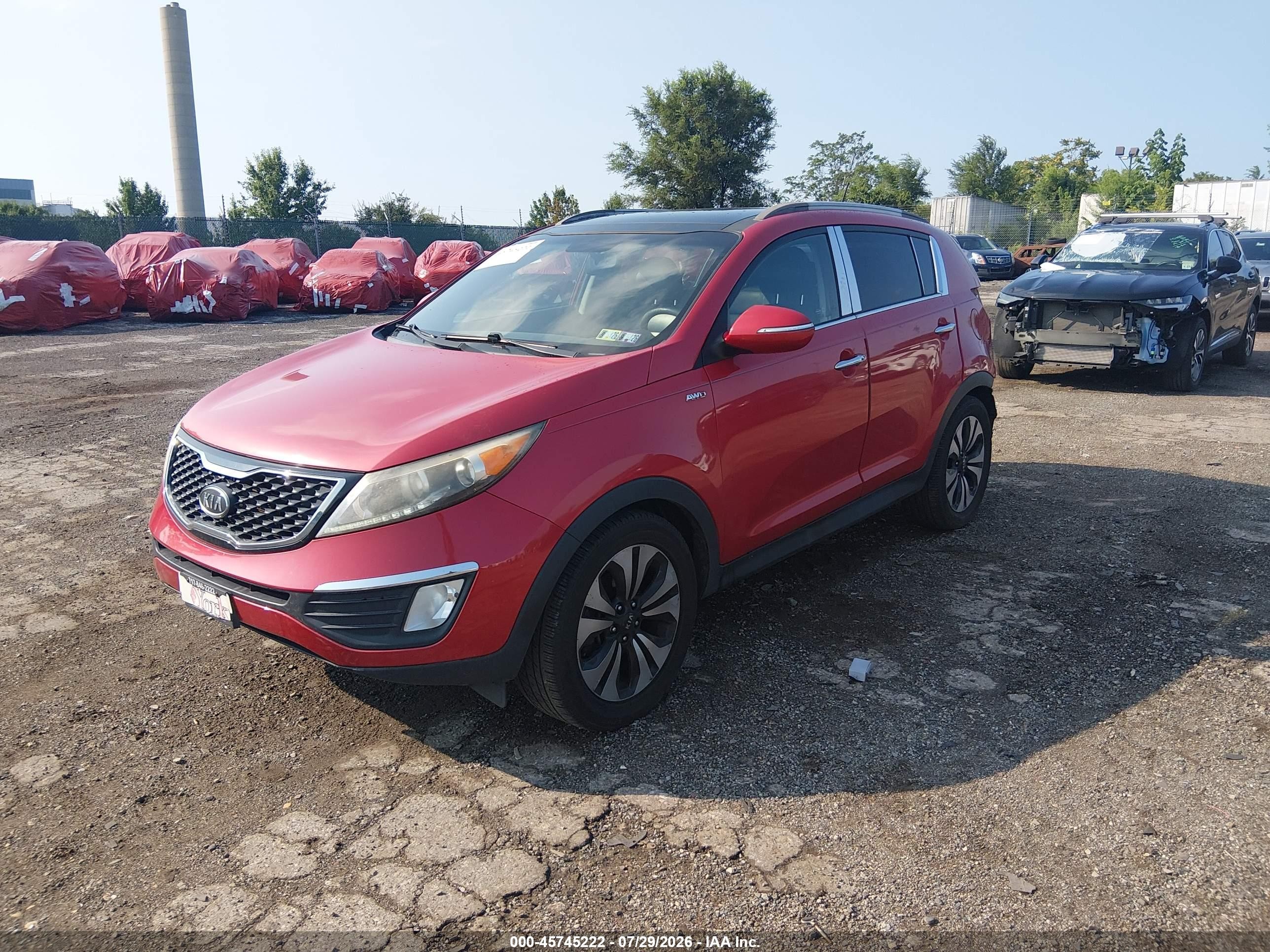 2012 Kia Sportage Sx Red vin: KNDPCCA66C7176668