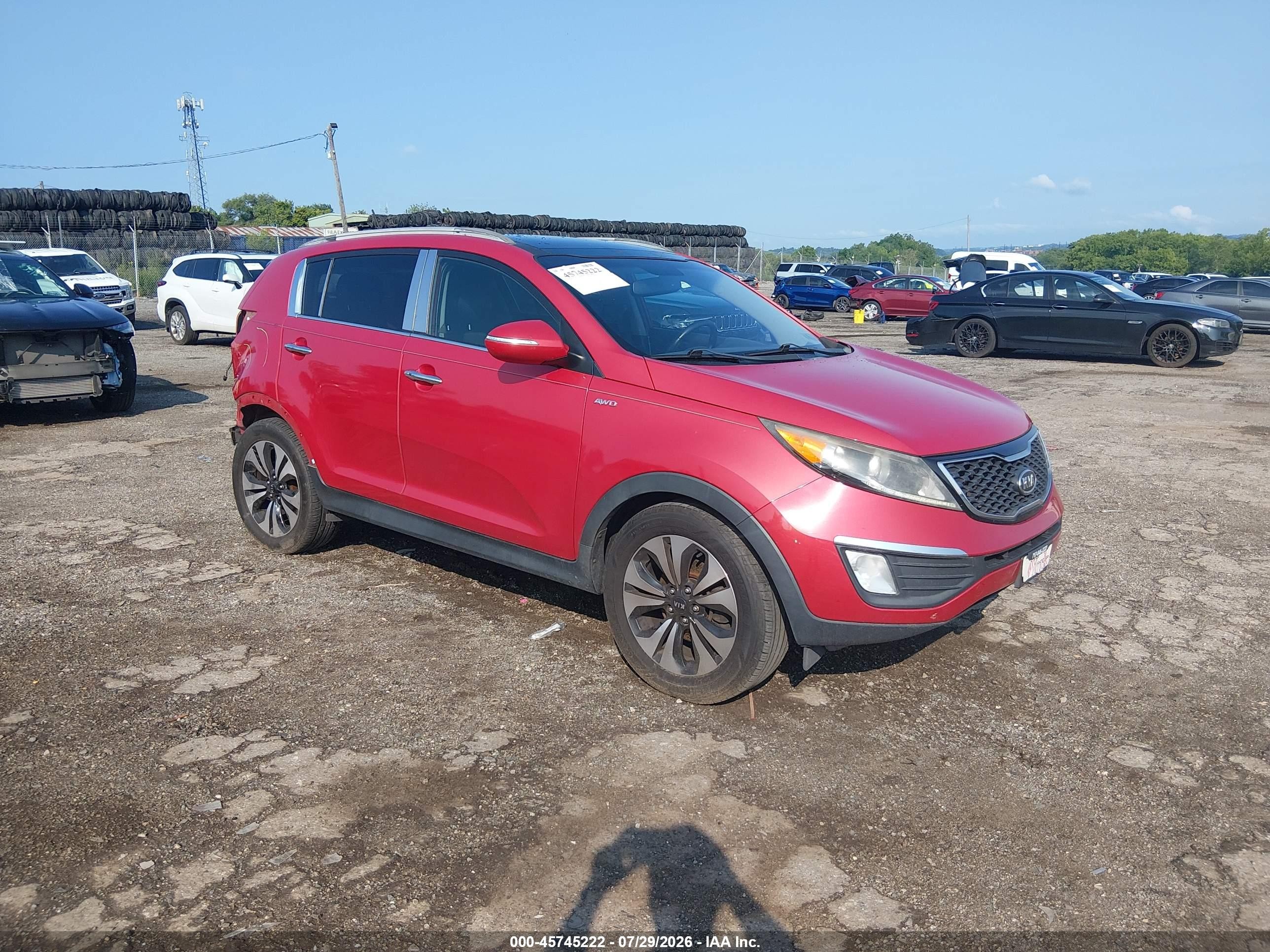 2012 Kia Sportage Sx Red vin: KNDPCCA66C7176668