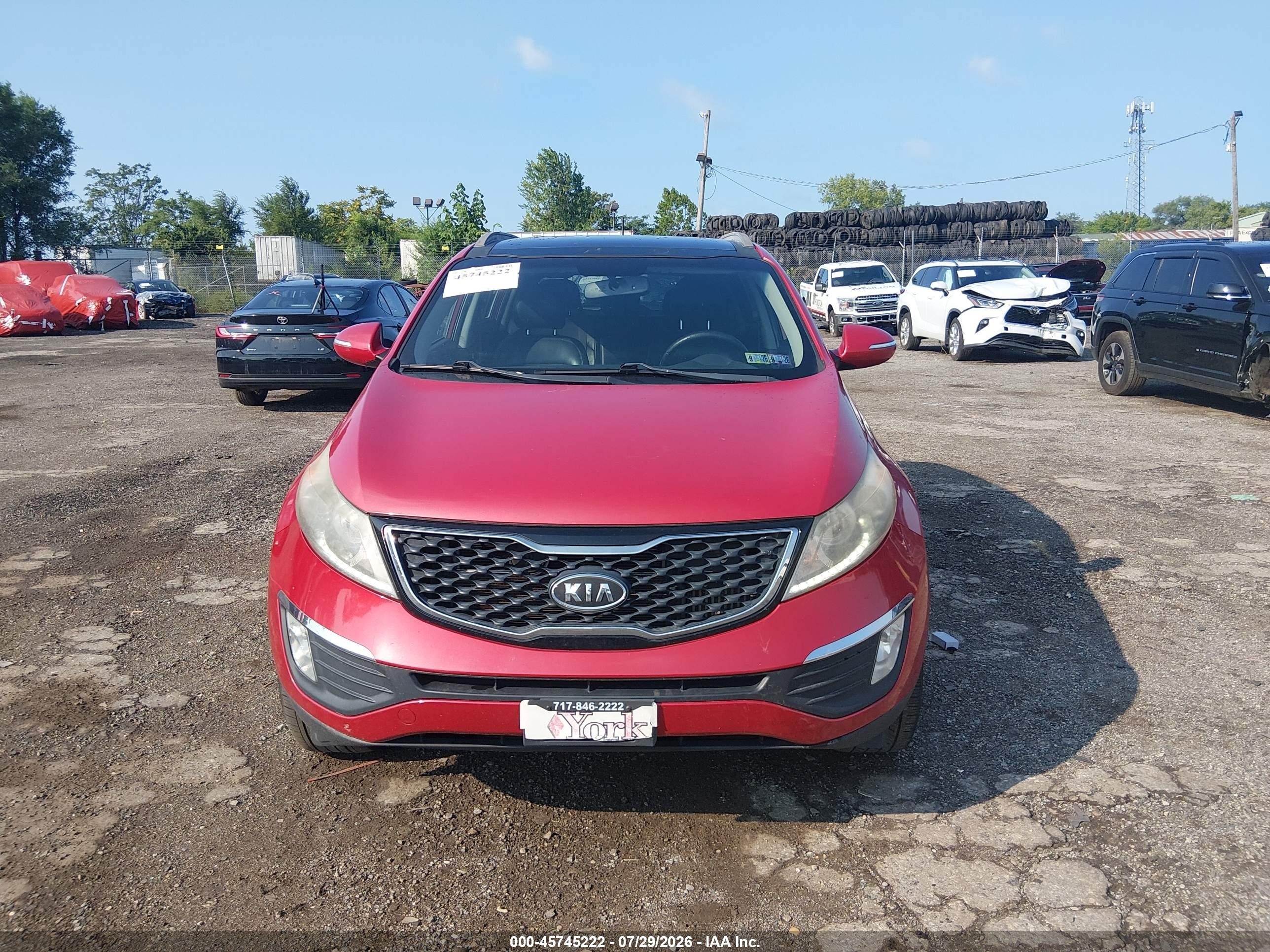 2012 Kia Sportage Sx Red vin: KNDPCCA66C7176668
