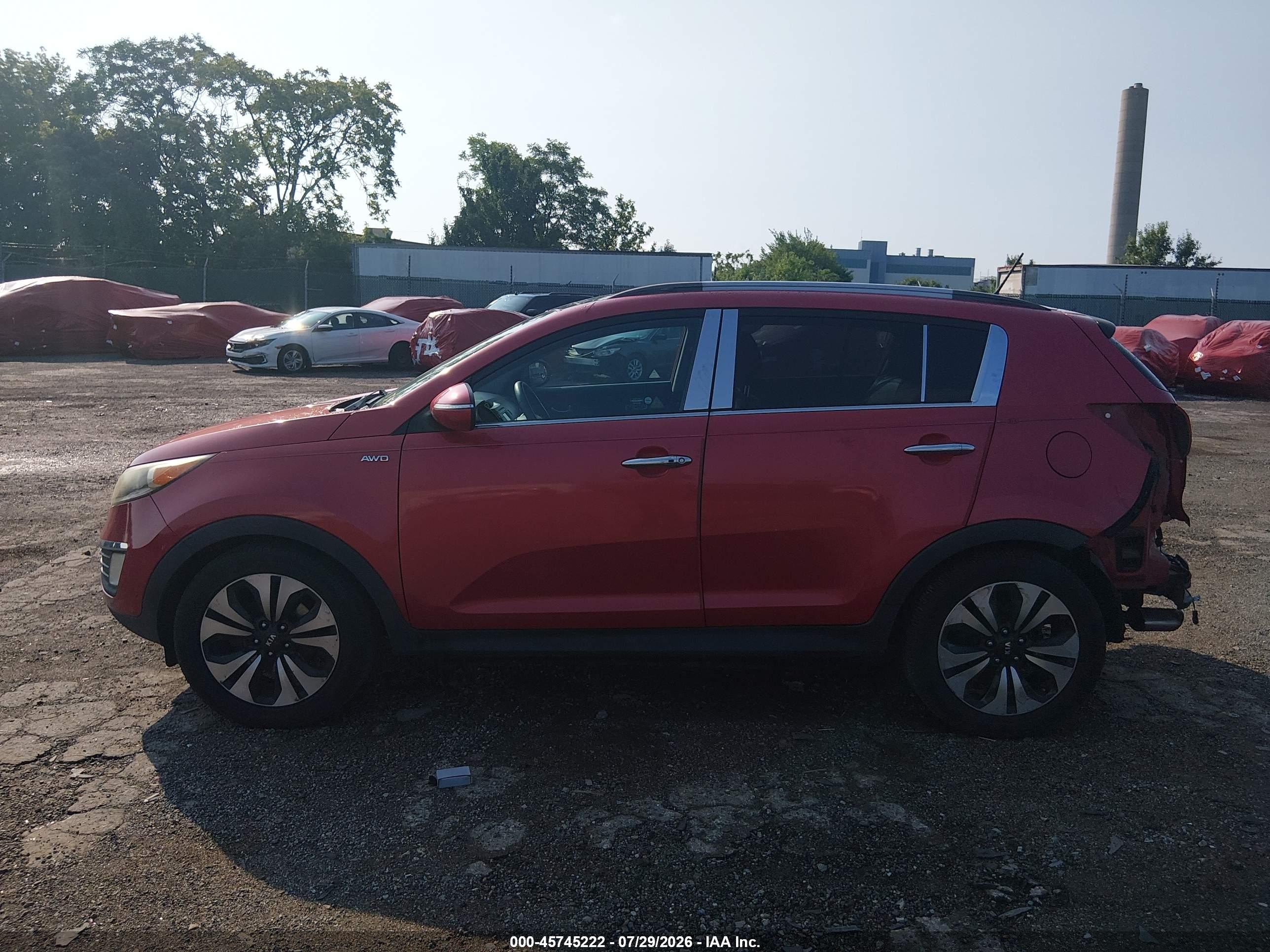 2012 Kia Sportage Sx Red vin: KNDPCCA66C7176668