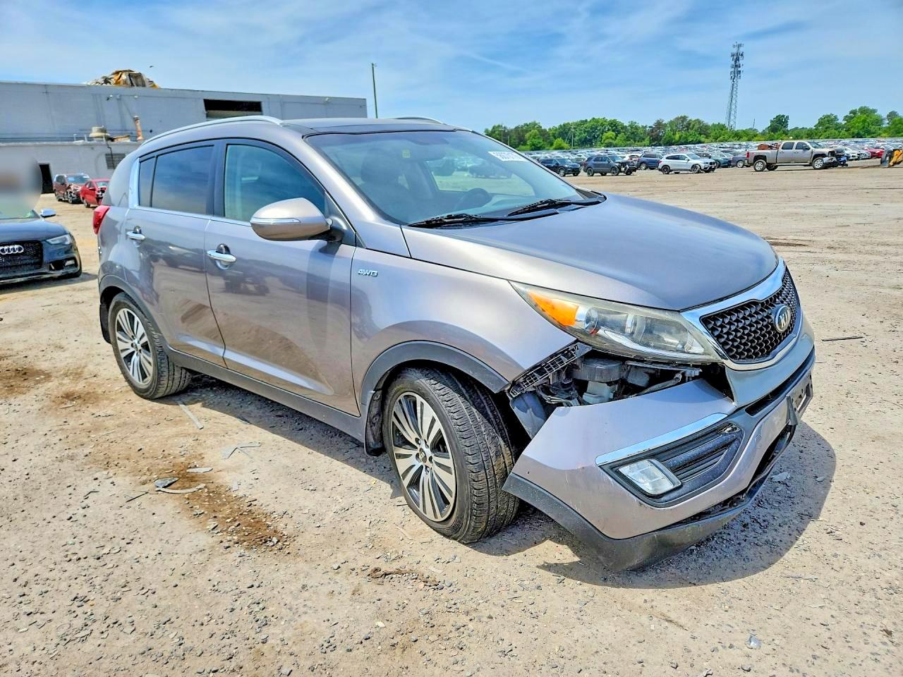 2014 Kia Sportage Ex Gray vin: KNDPCCAC0E7590330