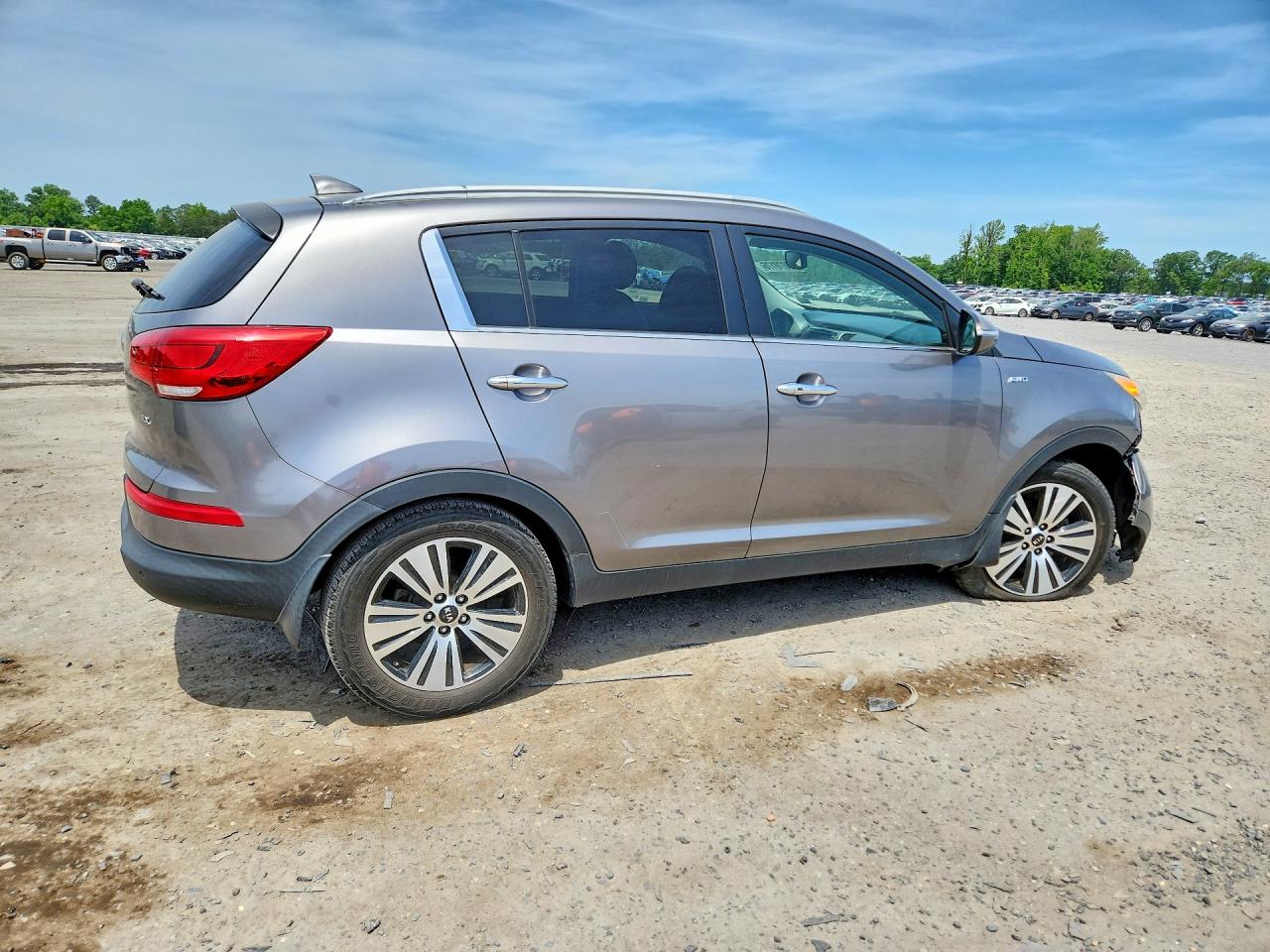 2014 Kia Sportage Ex Gray vin: KNDPCCAC0E7590330