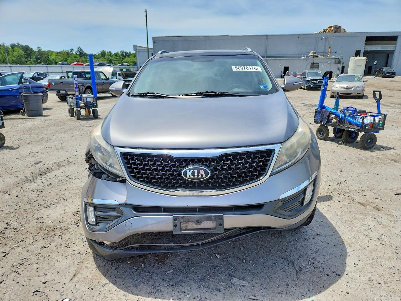 2014 Kia Sportage Ex Gray vin: KNDPCCAC0E7590330