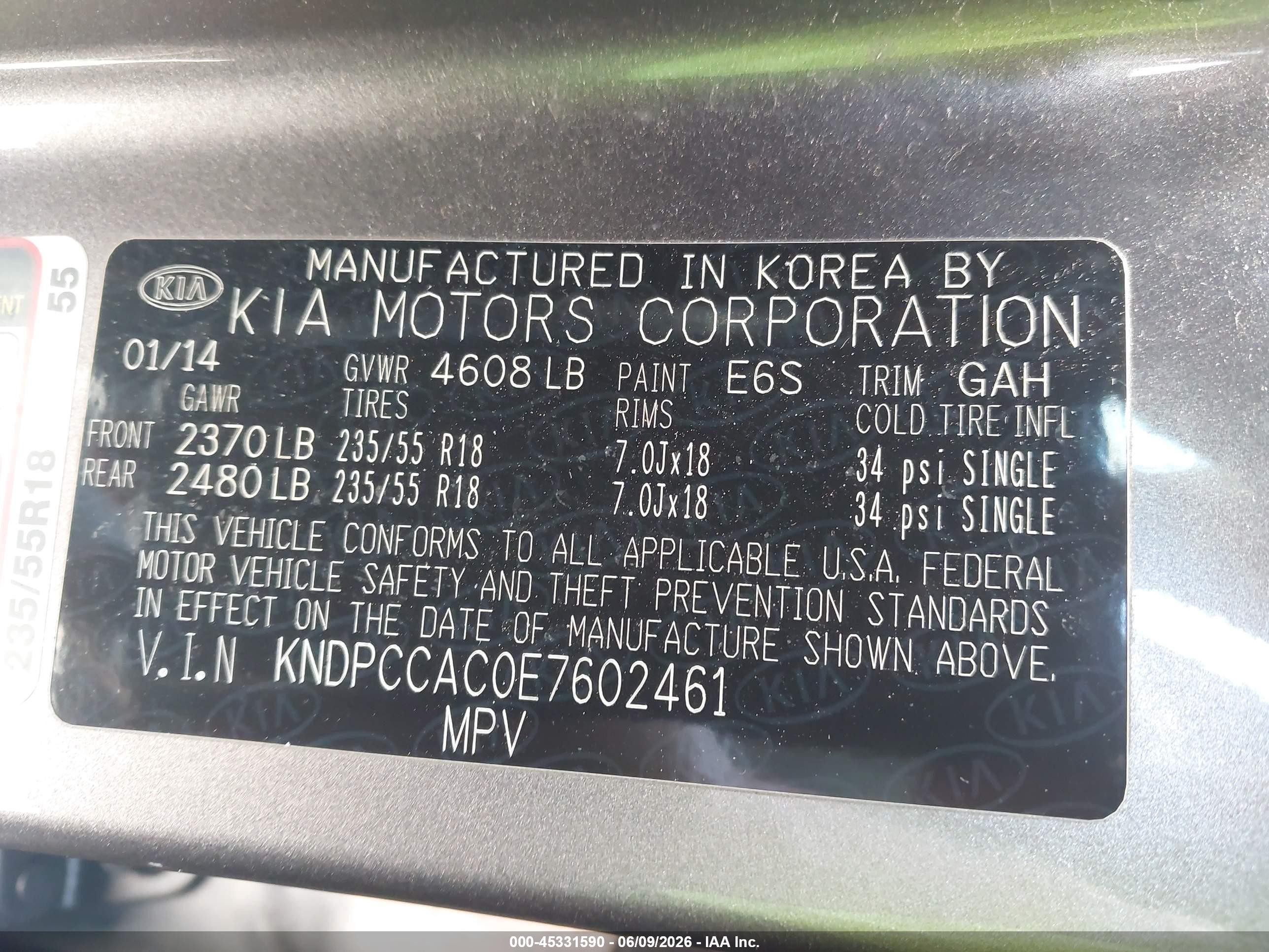 2014 Kia Sportage Ex Gray vin: KNDPCCAC0E7602461