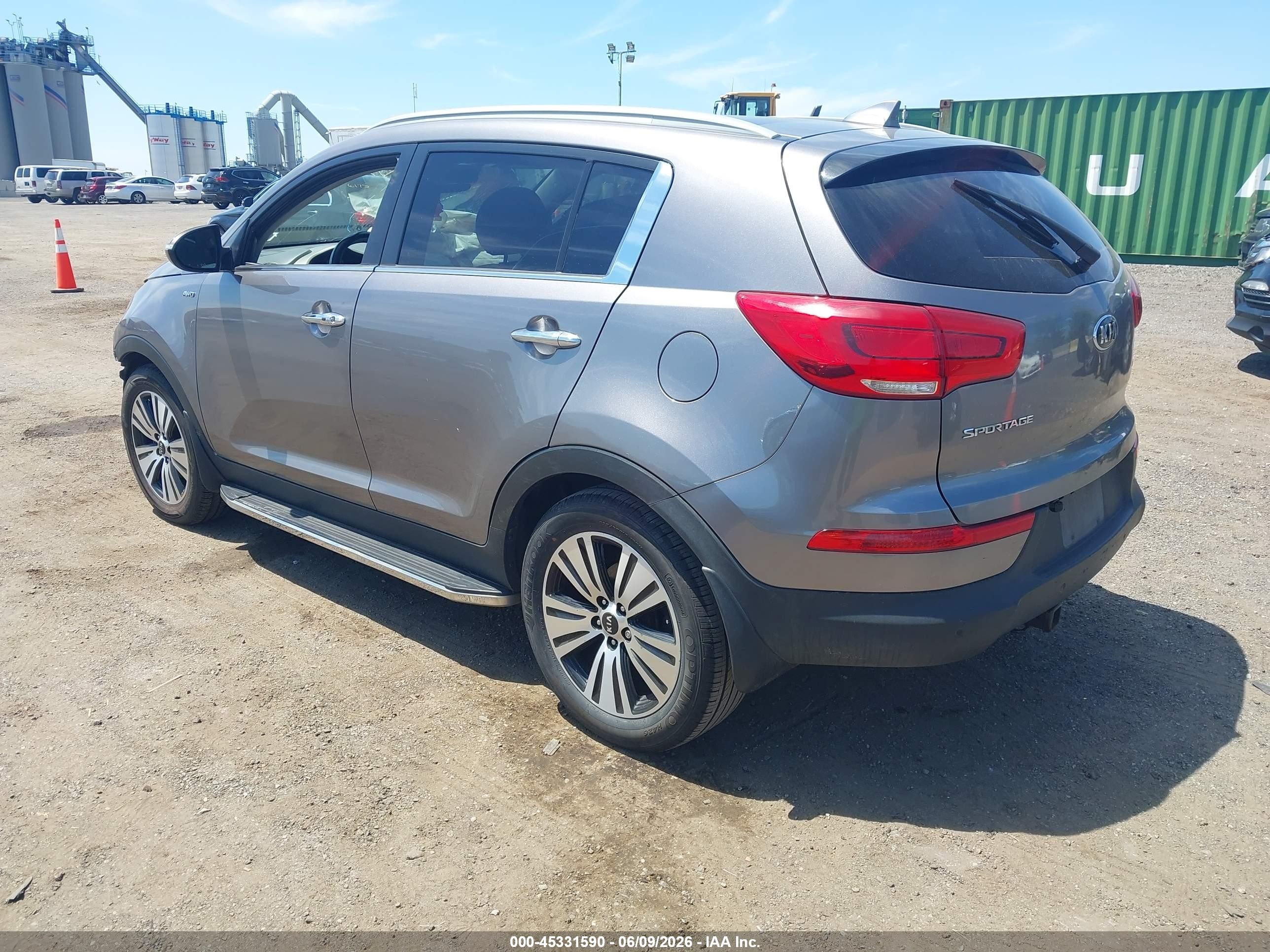2014 Kia Sportage Ex Gray vin: KNDPCCAC0E7602461