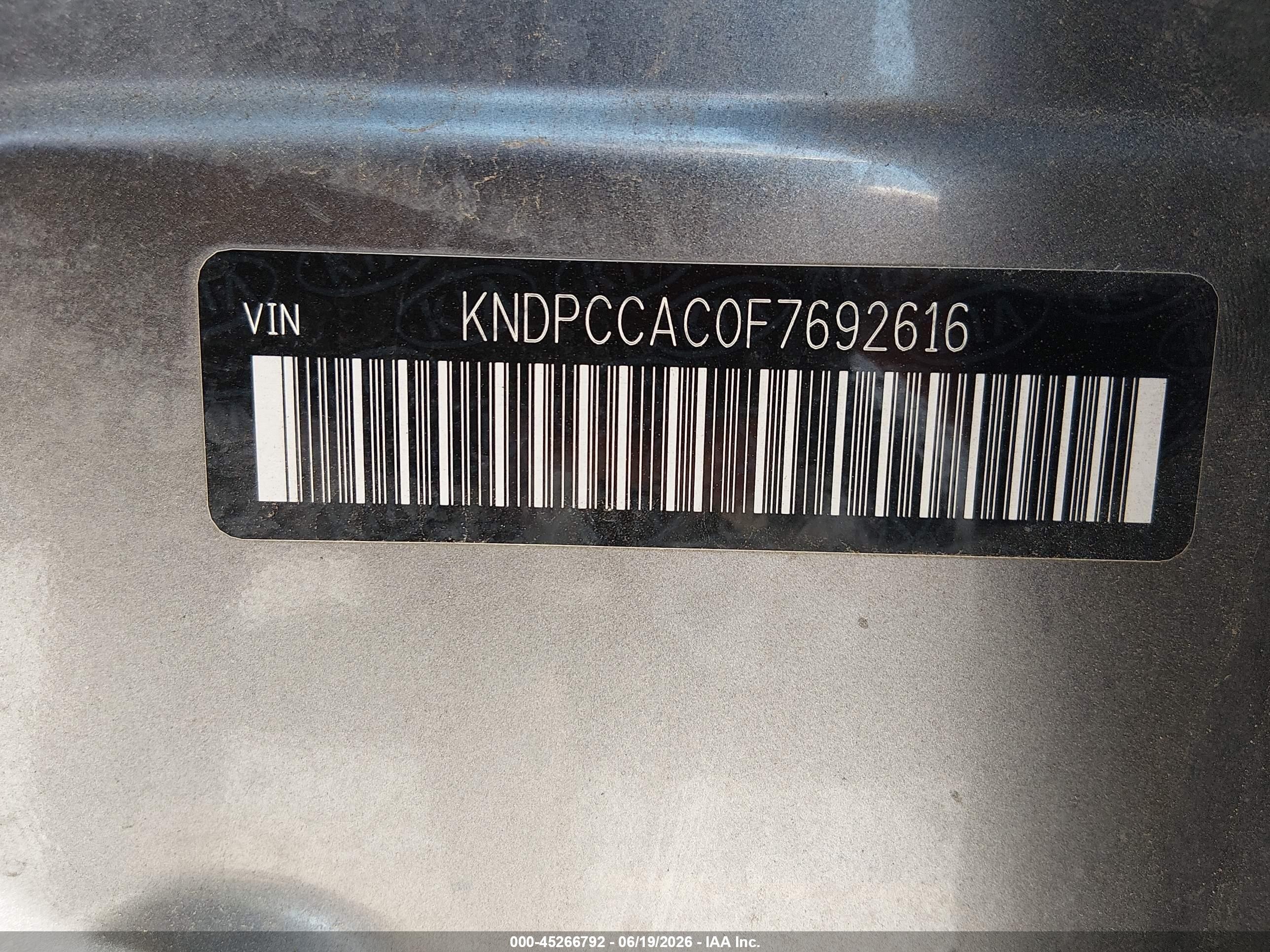 2015 Kia Sportage Ex Gray vin: KNDPCCAC0F7692616