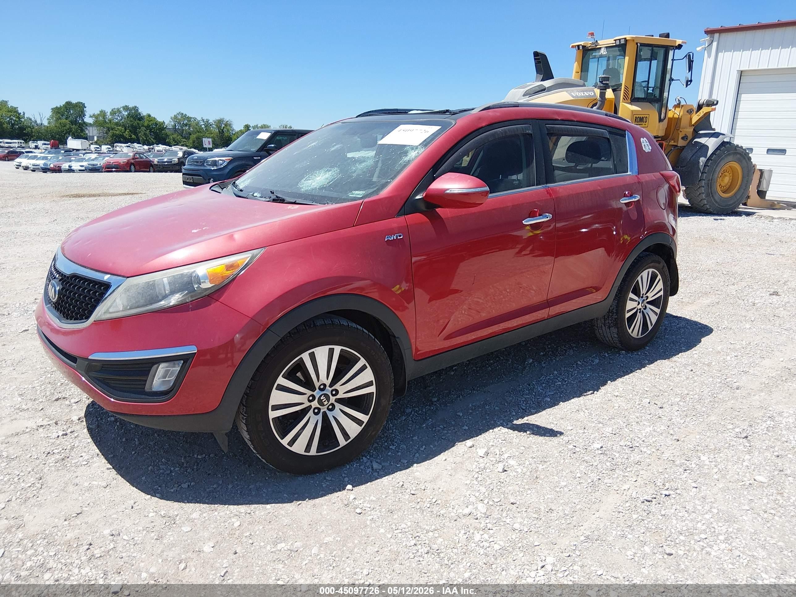 2014 Kia Sportage Ex Red vin: KNDPCCAC1E7571253