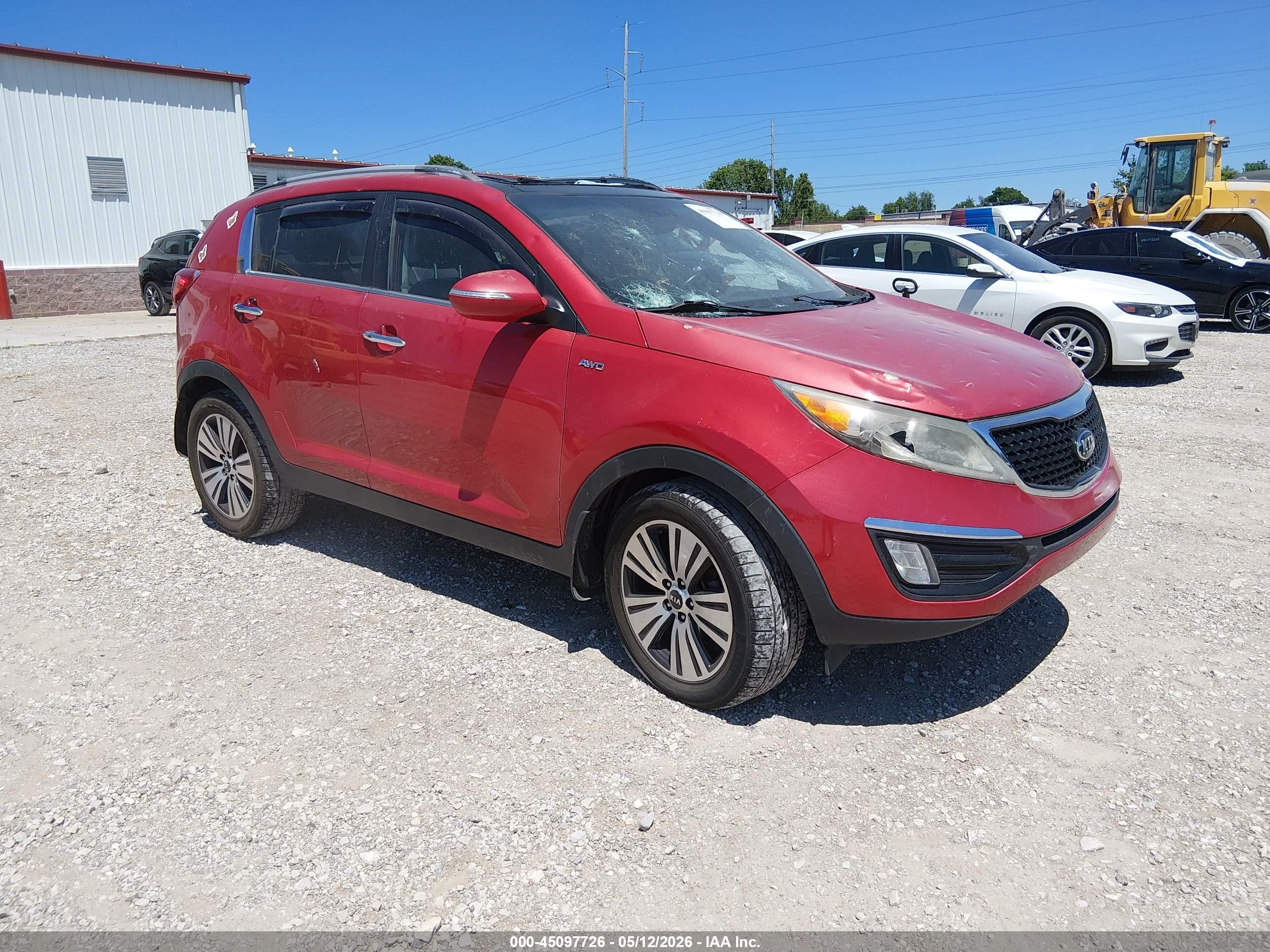 2014 Kia Sportage Ex Red vin: KNDPCCAC1E7571253