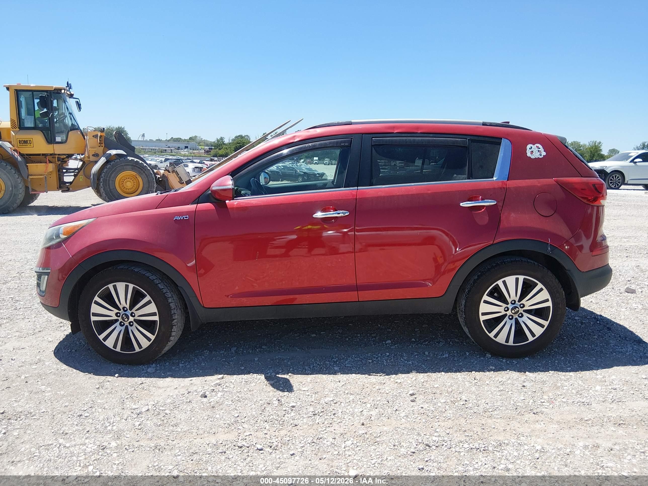 2014 Kia Sportage Ex Red vin: KNDPCCAC1E7571253