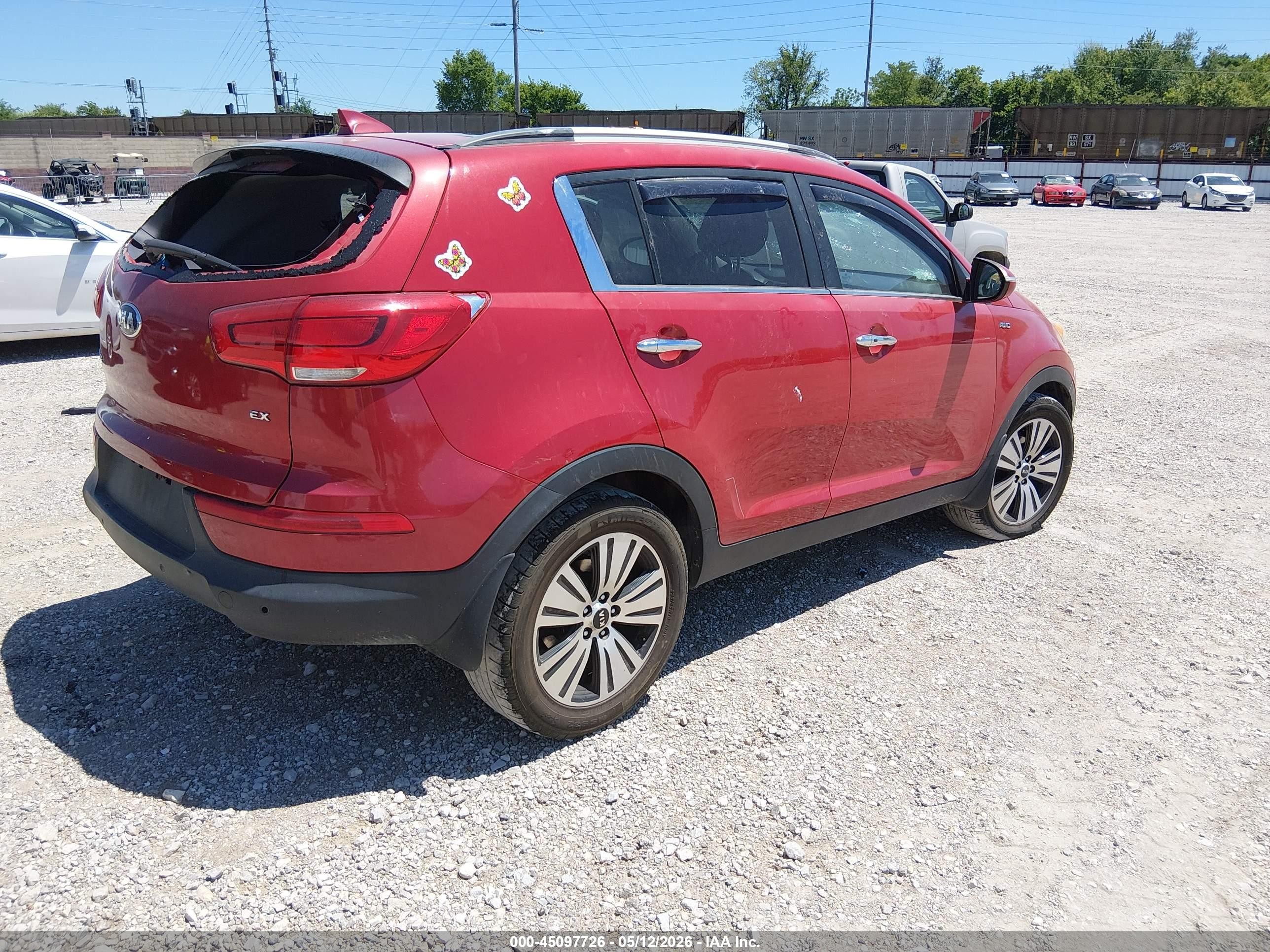 2014 Kia Sportage Ex Red vin: KNDPCCAC1E7571253