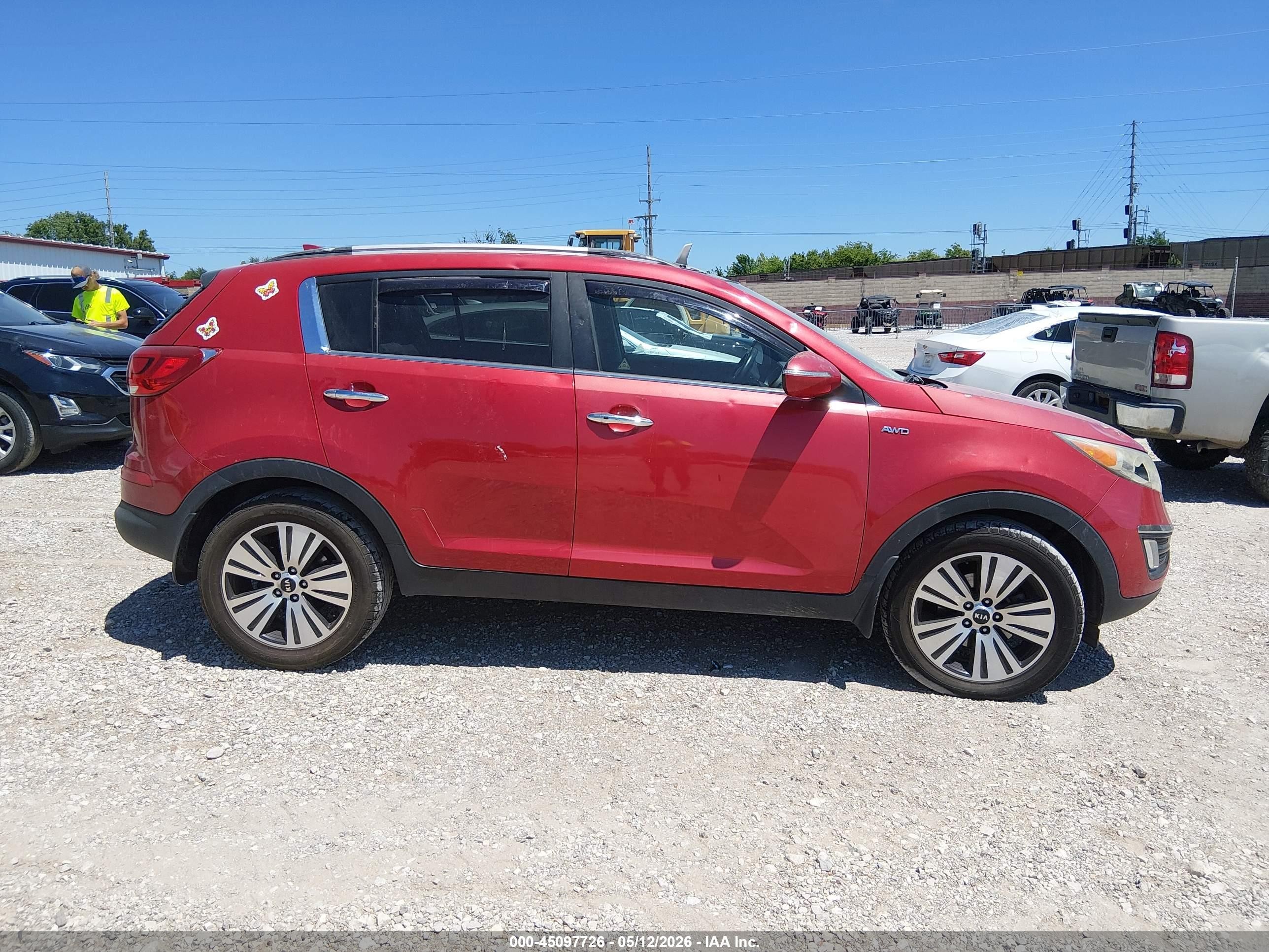 2014 Kia Sportage Ex Red vin: KNDPCCAC1E7571253