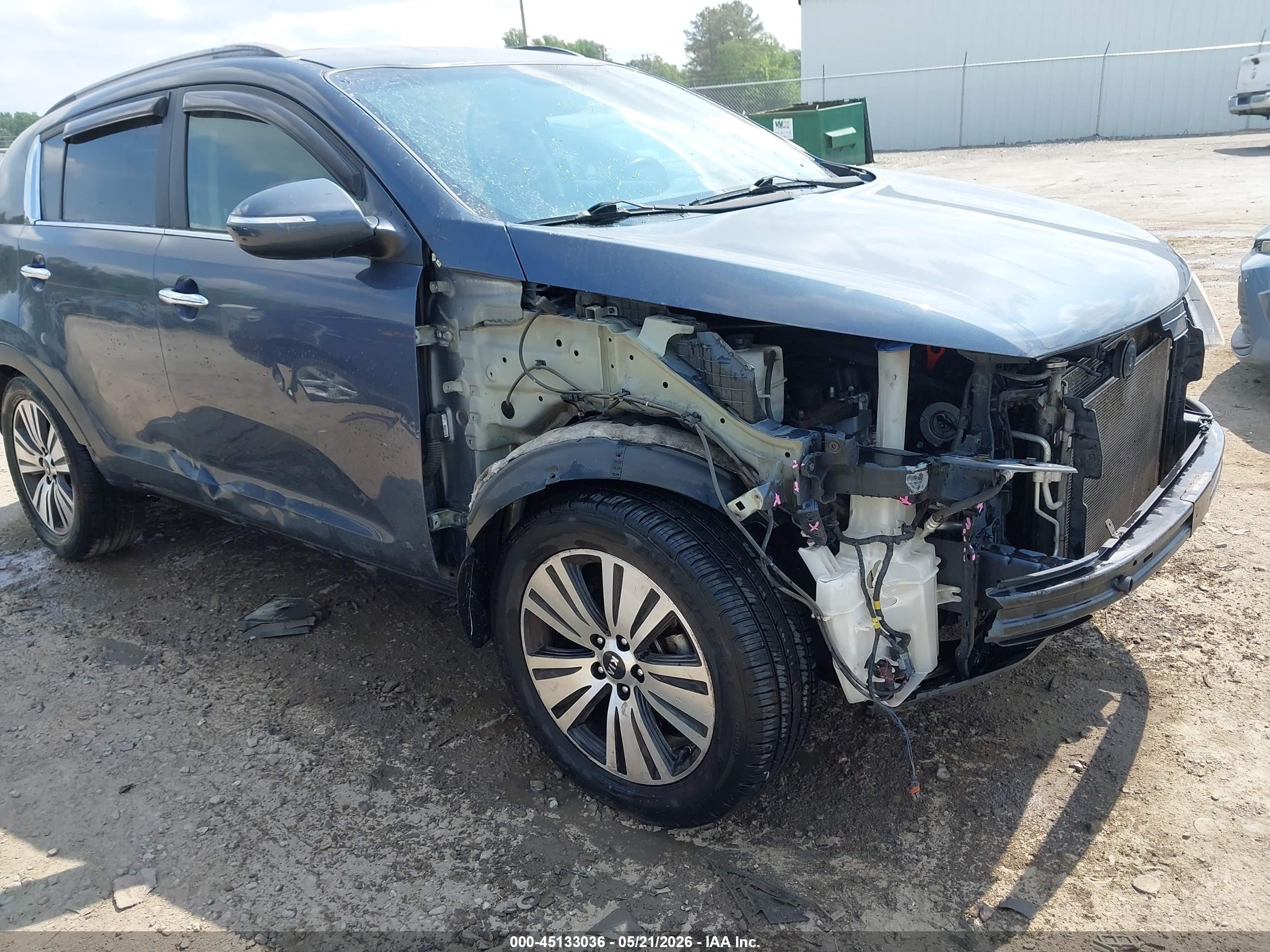 2014 Kia Sportage Ex Синий vin: KNDPCCAC1E7577375