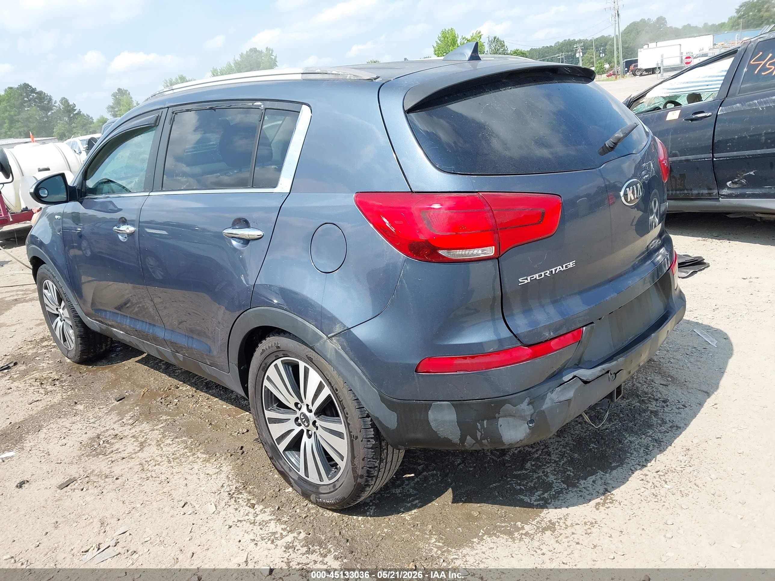 2014 Kia Sportage Ex Синий vin: KNDPCCAC1E7577375