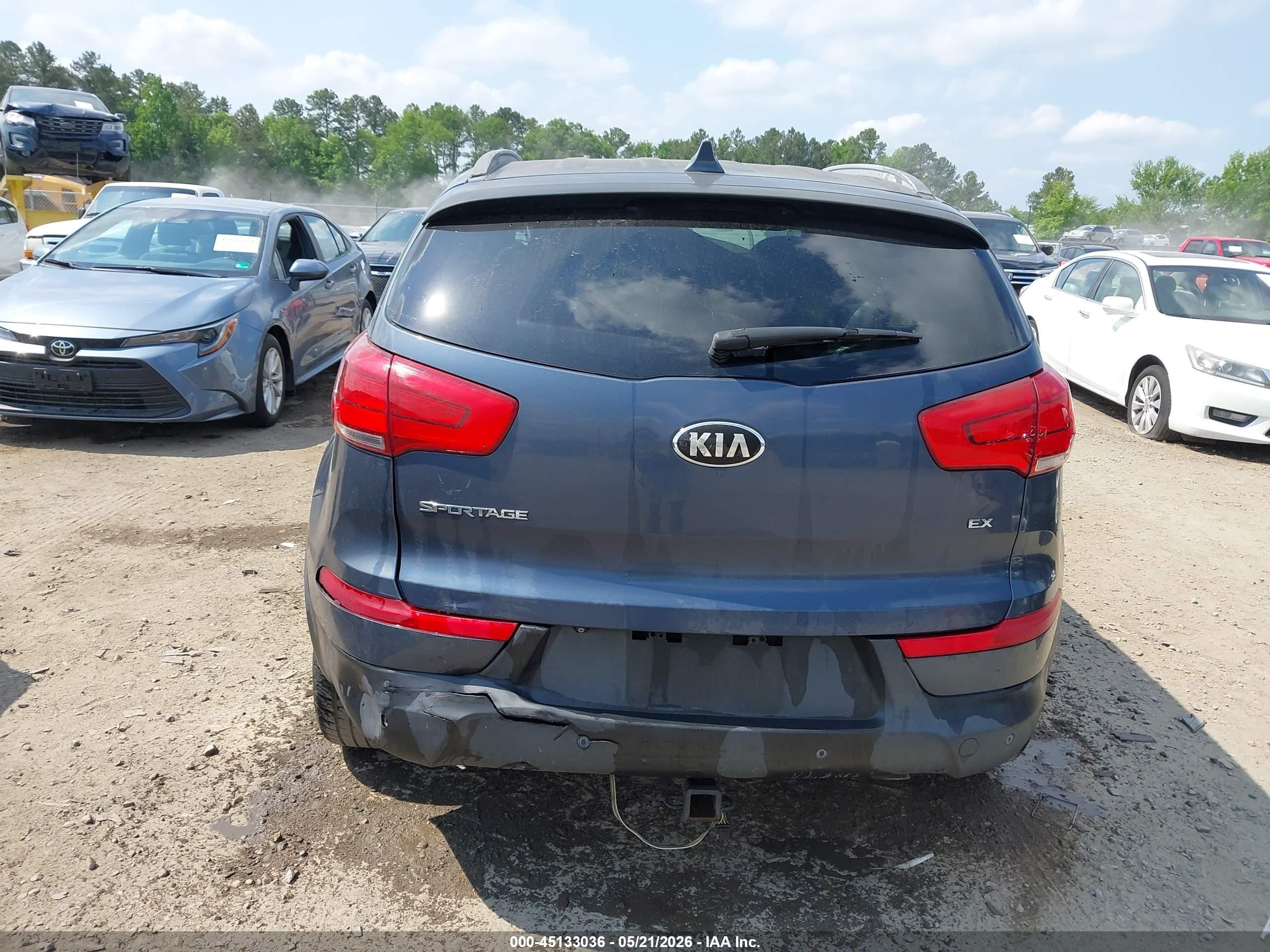 2014 Kia Sportage Ex Синий vin: KNDPCCAC1E7577375
