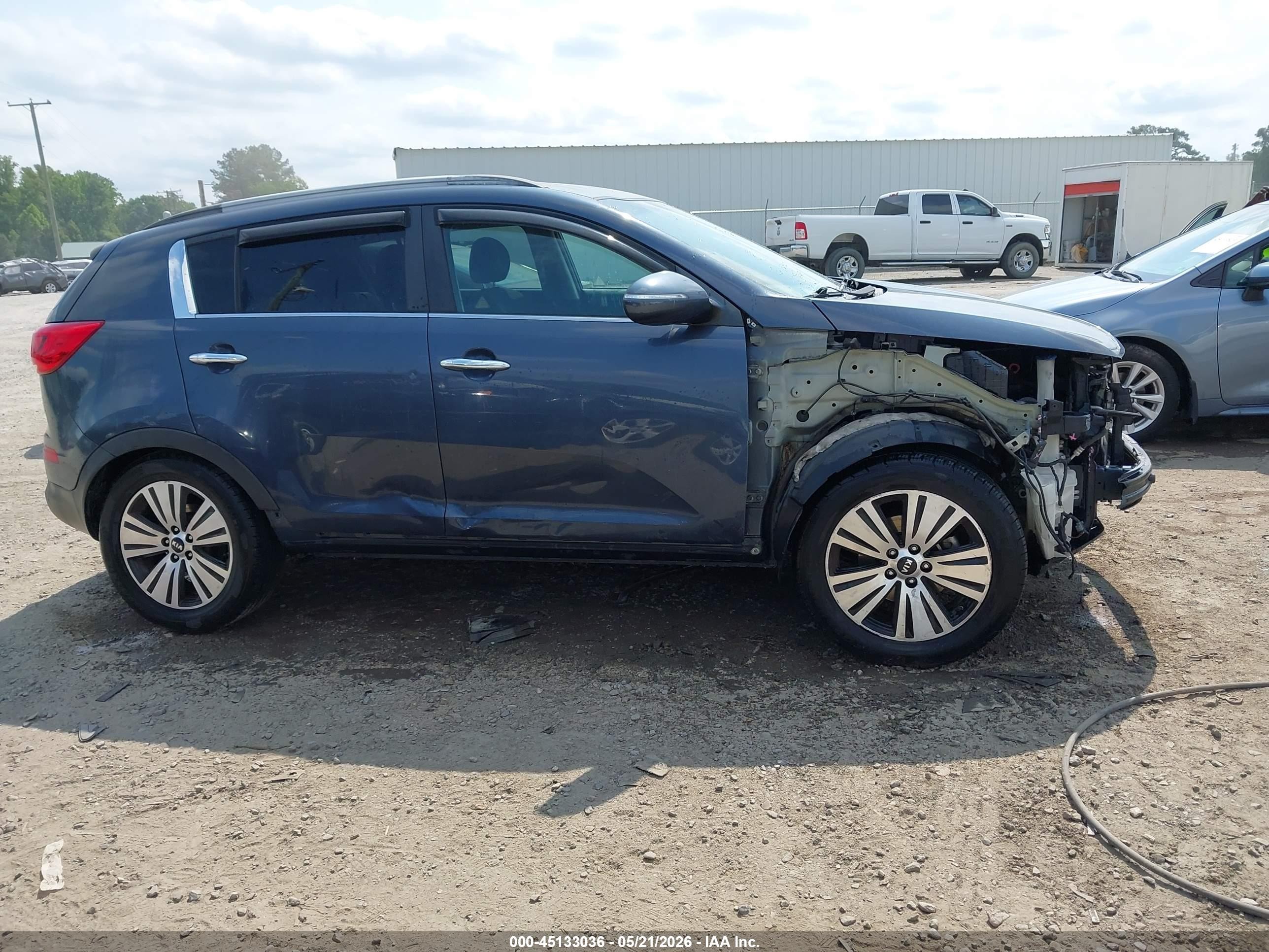 2014 Kia Sportage Ex Синий vin: KNDPCCAC1E7577375