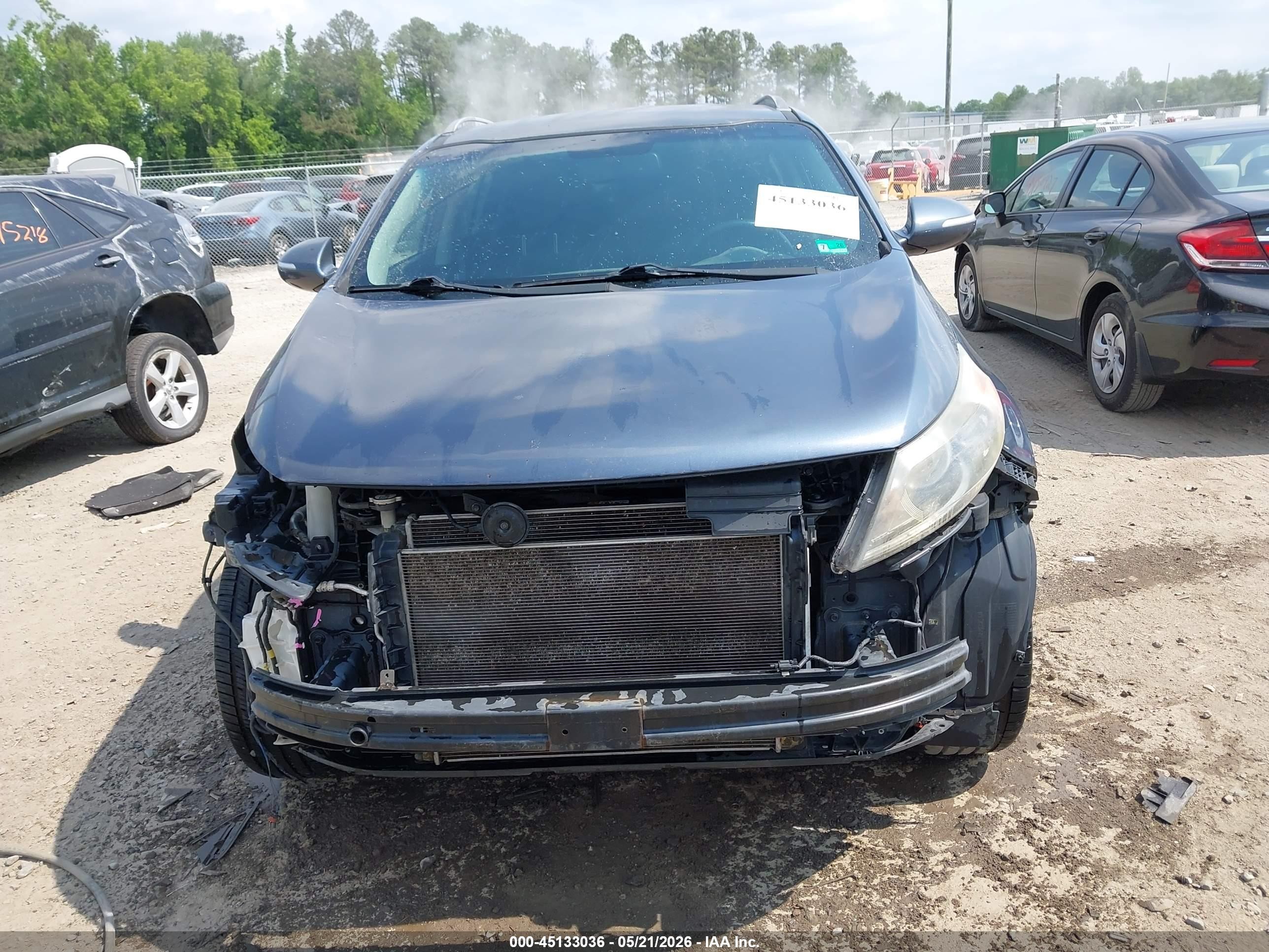 2014 Kia Sportage Ex Синий vin: KNDPCCAC1E7577375