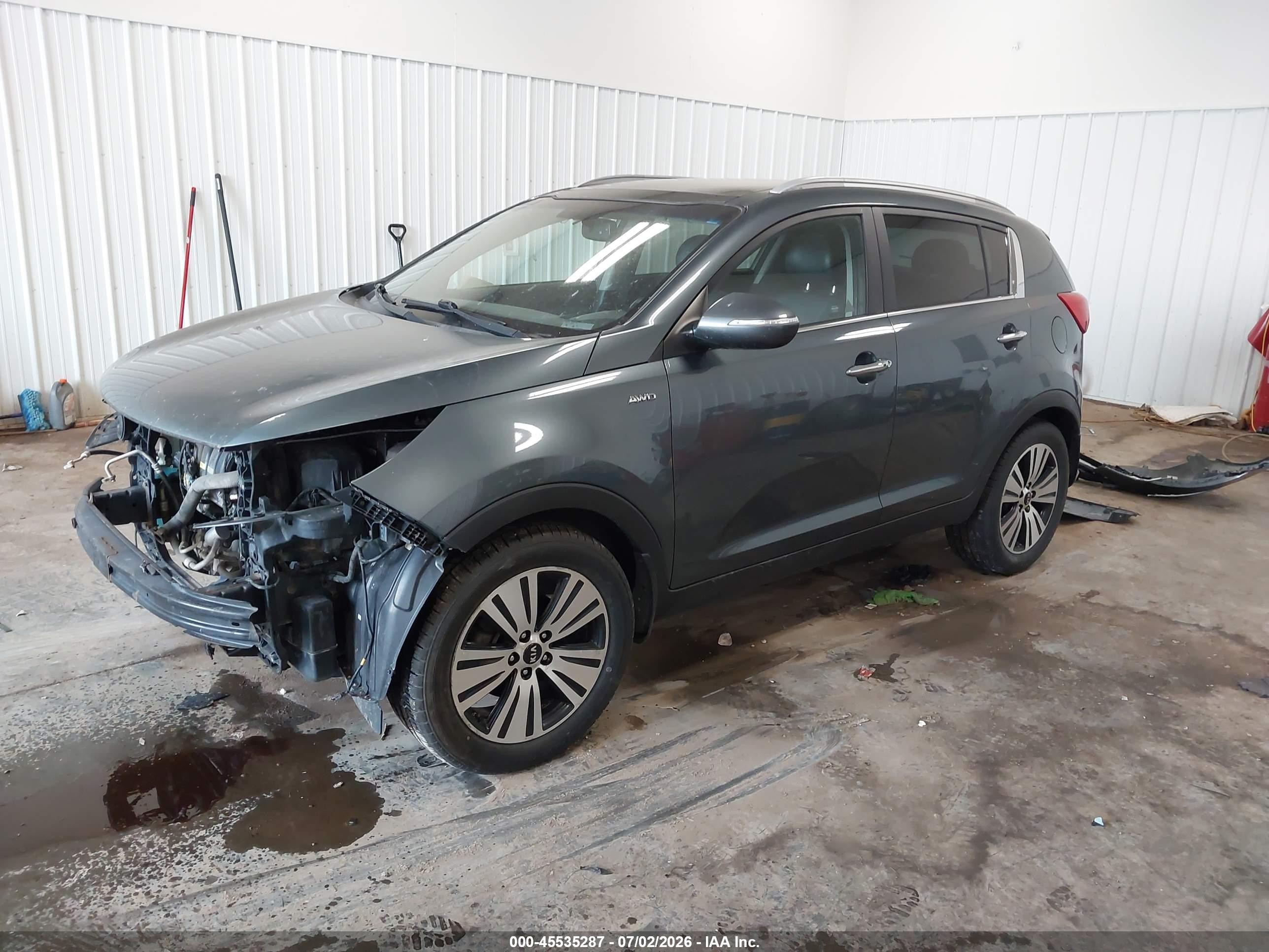 2015 Kia Sportage Ex Gray vin: KNDPCCAC1F7769834