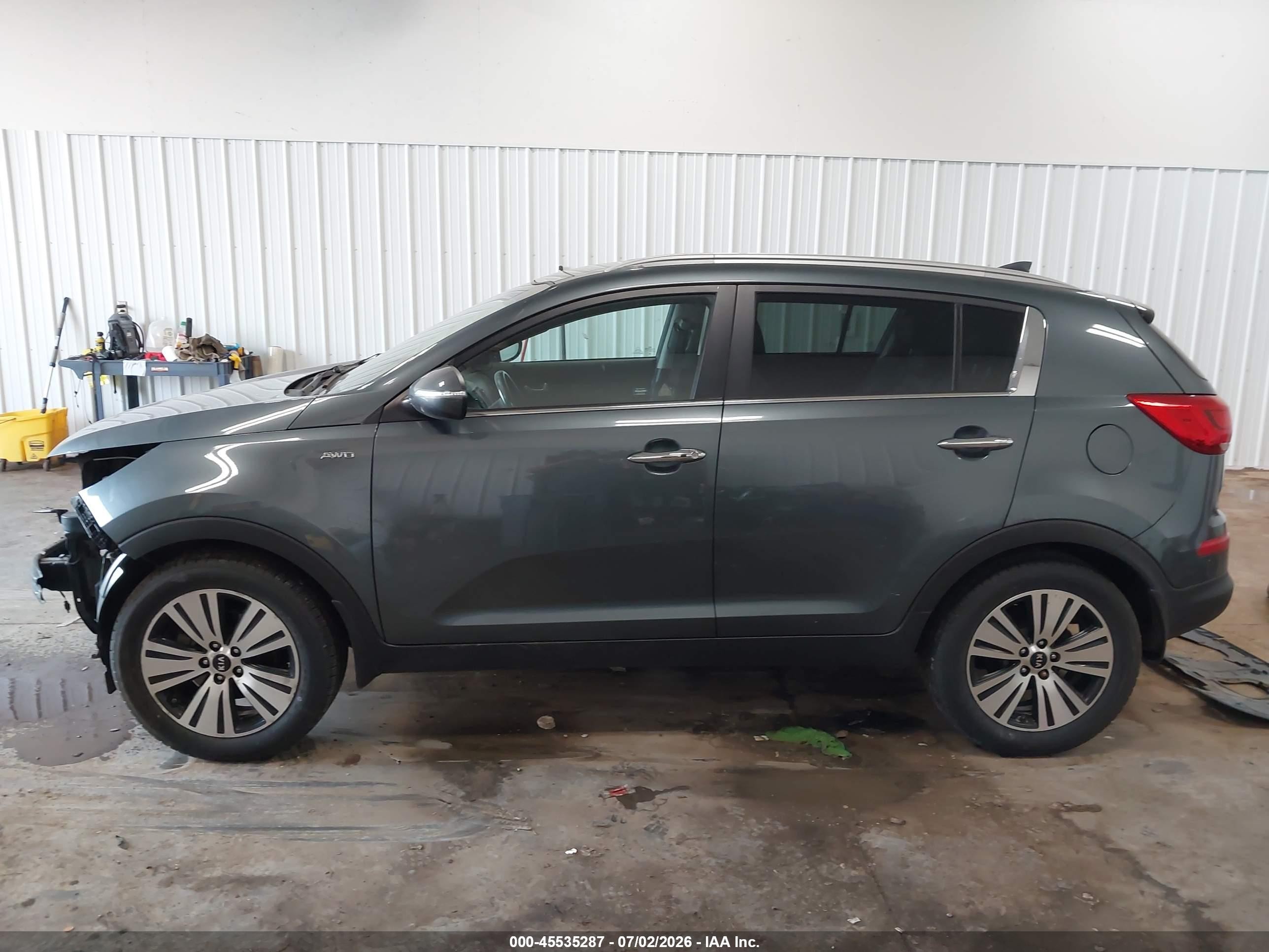 2015 Kia Sportage Ex Gray vin: KNDPCCAC1F7769834